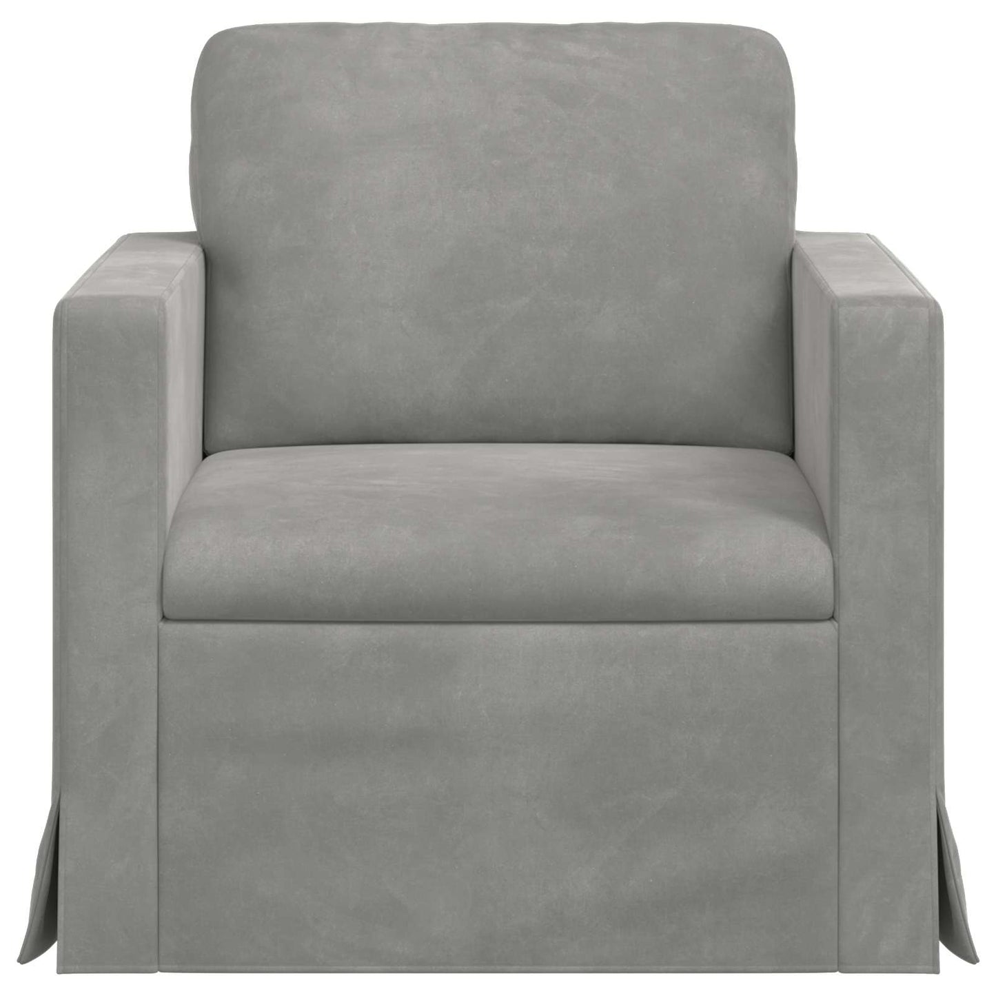 Sofa Hellgrau 78 x 78 x 80 cm Samt