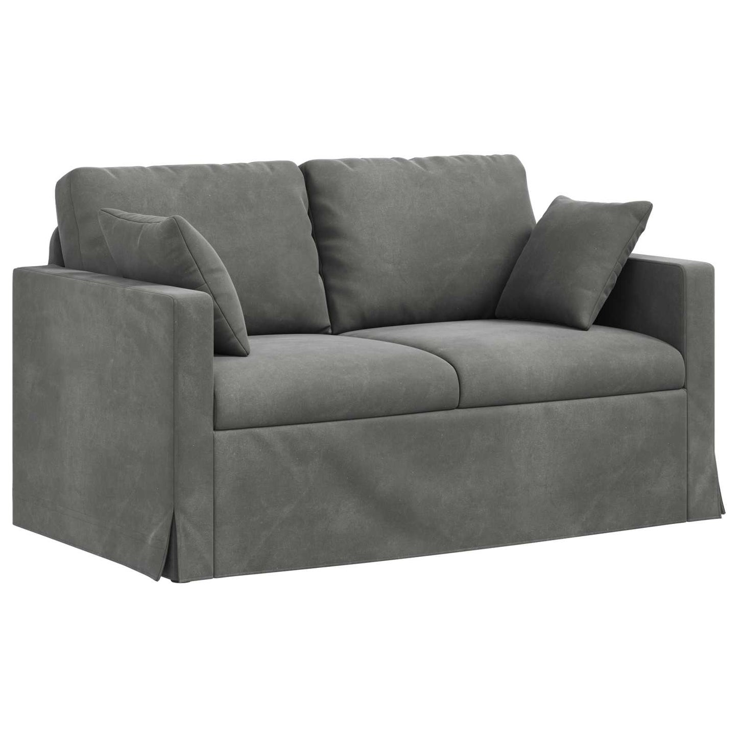 Sofa Dunkelgrau 138 x 78 x 80 cm Samt