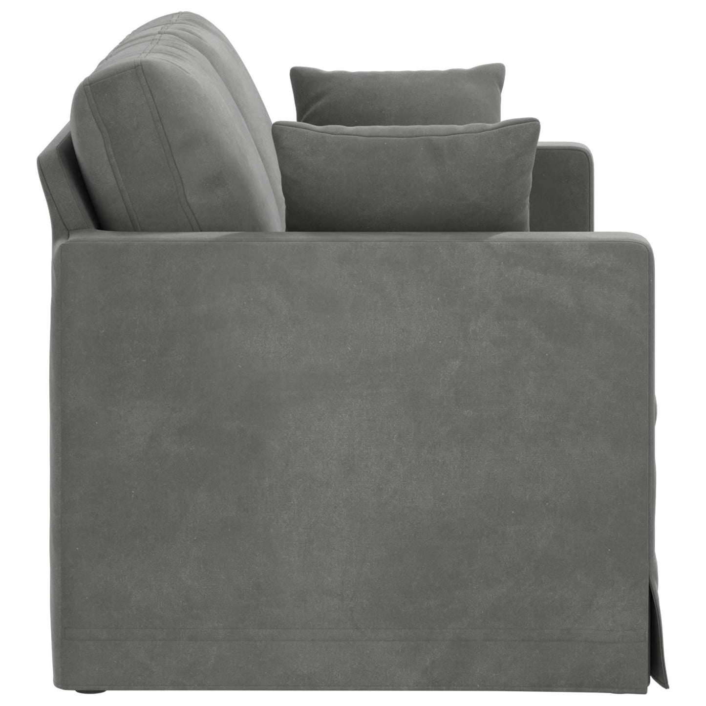 Sofa Dunkelgrau 138 x 78 x 80 cm Samt