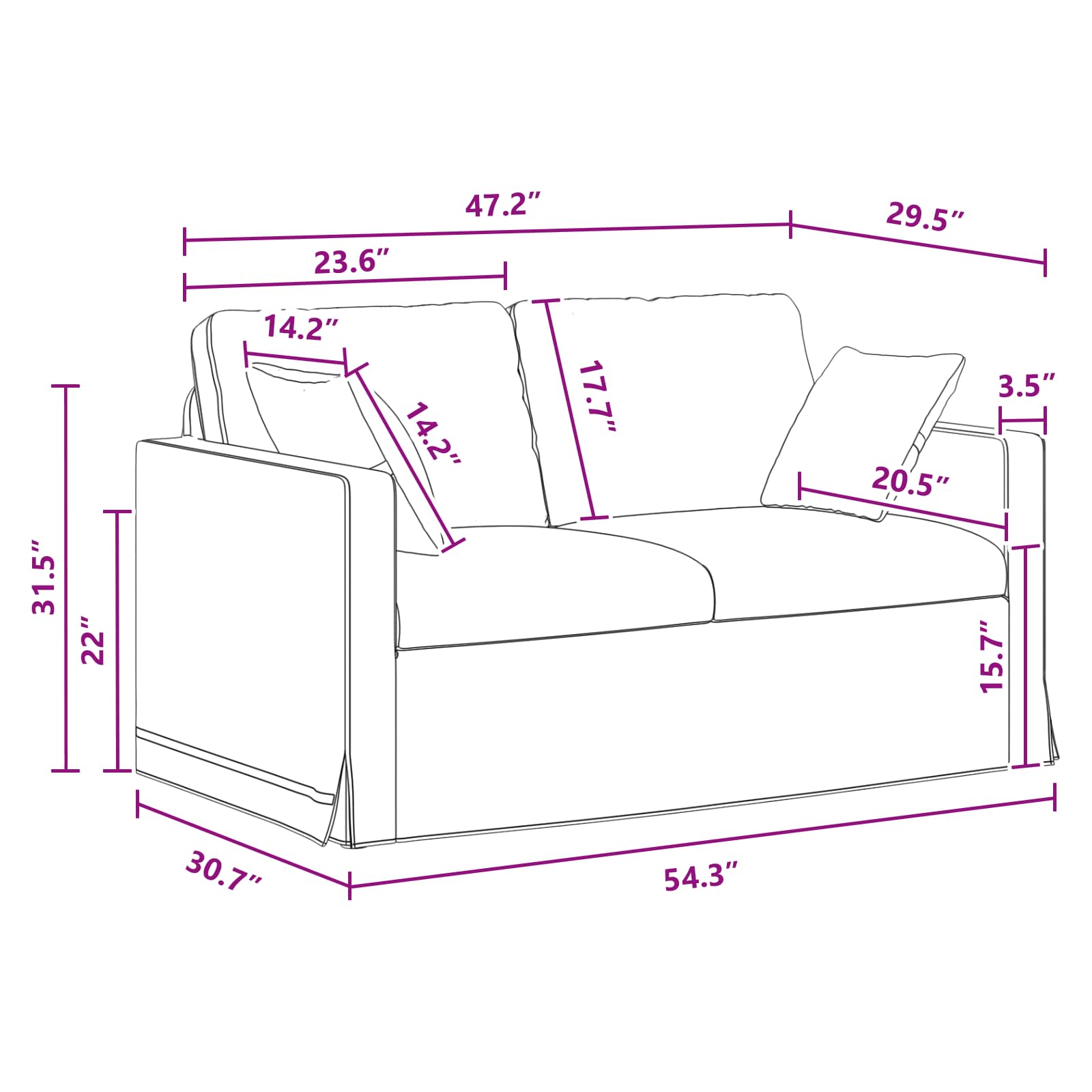 Sofa Dunkelgrau 138 x 78 x 80 cm Samt