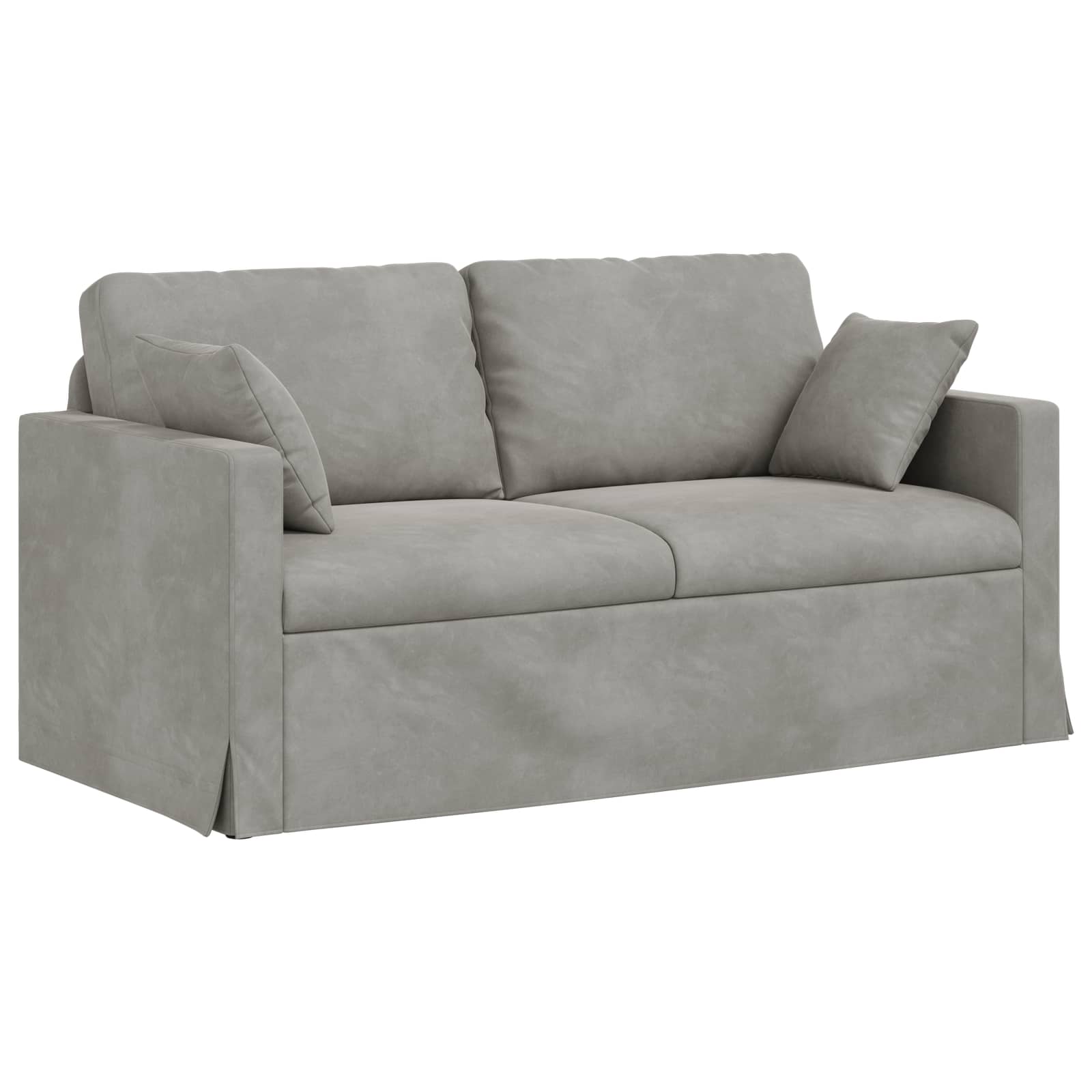 Sofa Hellgrau 158 x 78 x 80 cm Samt