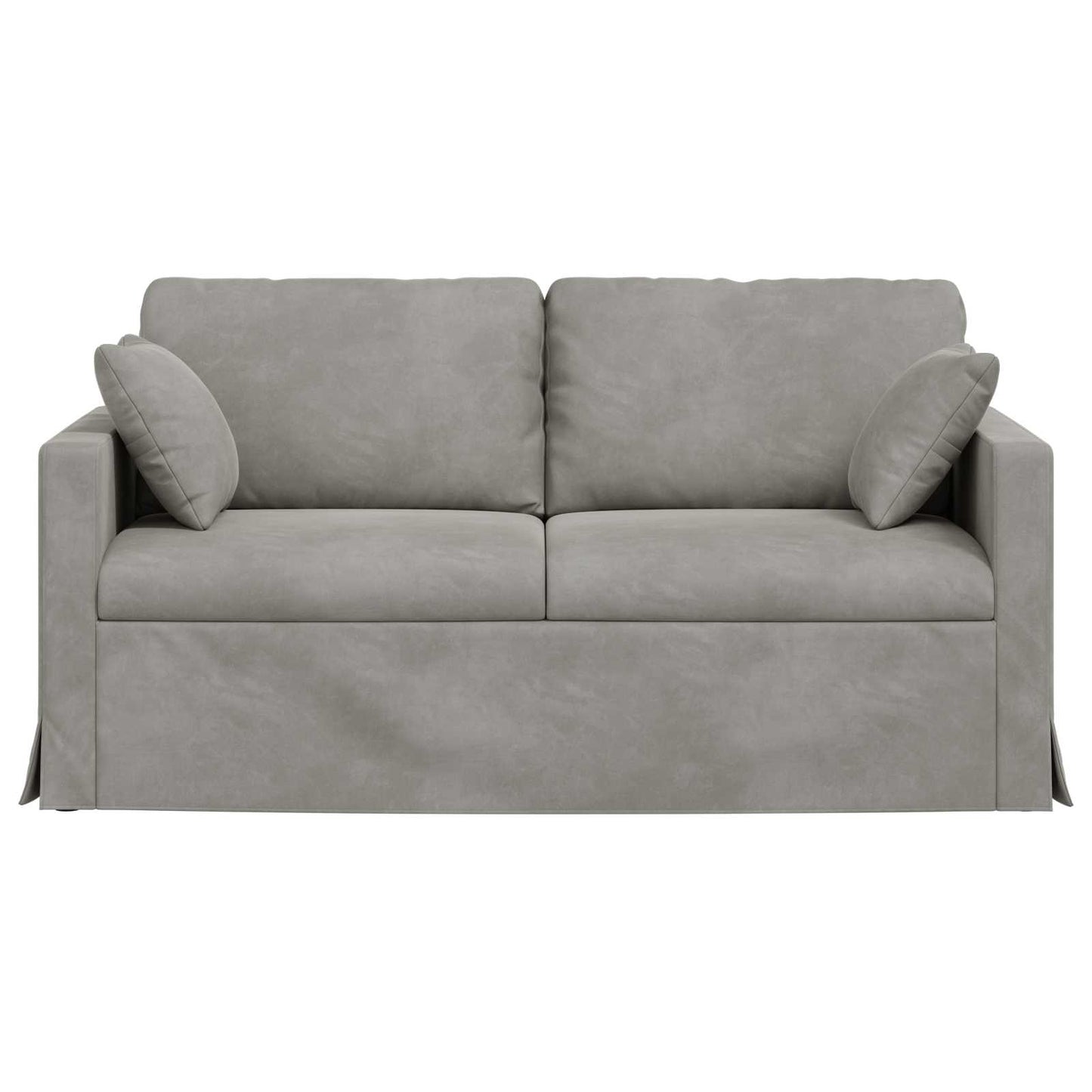 Sofa Hellgrau 158 x 78 x 80 cm Samt