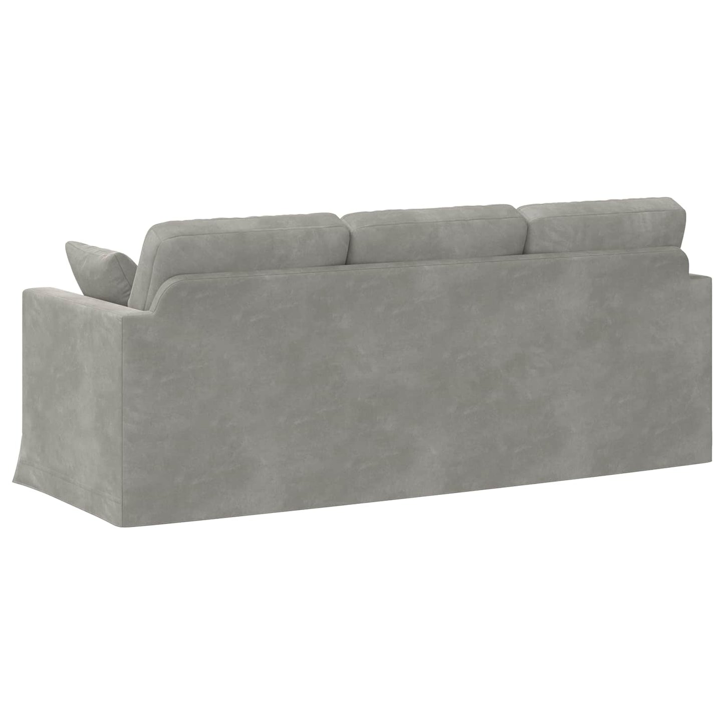 Sofa Hellgrau 198 x 78 x 80 cm Samt
