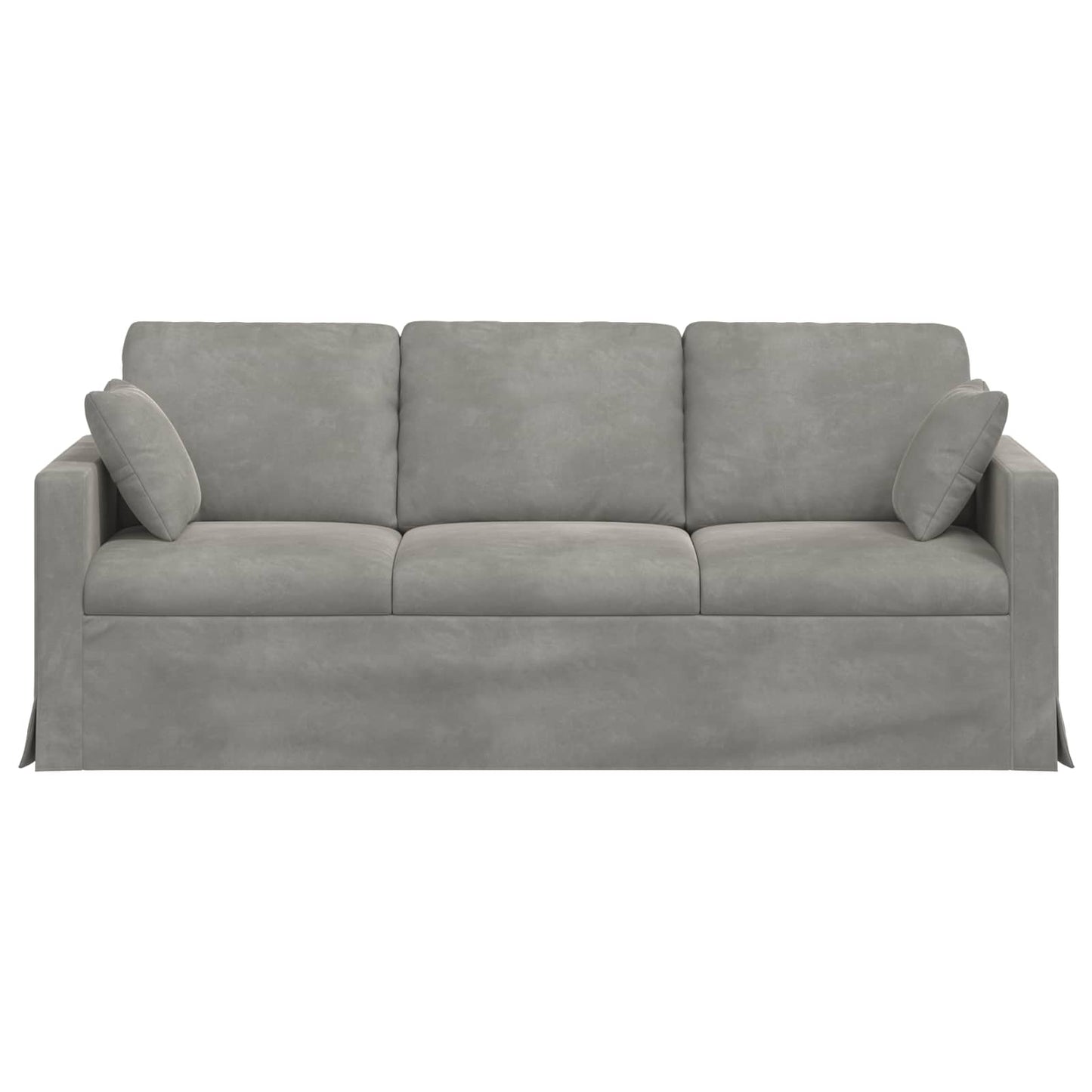 Sofa Hellgrau 198 x 78 x 80 cm Samt