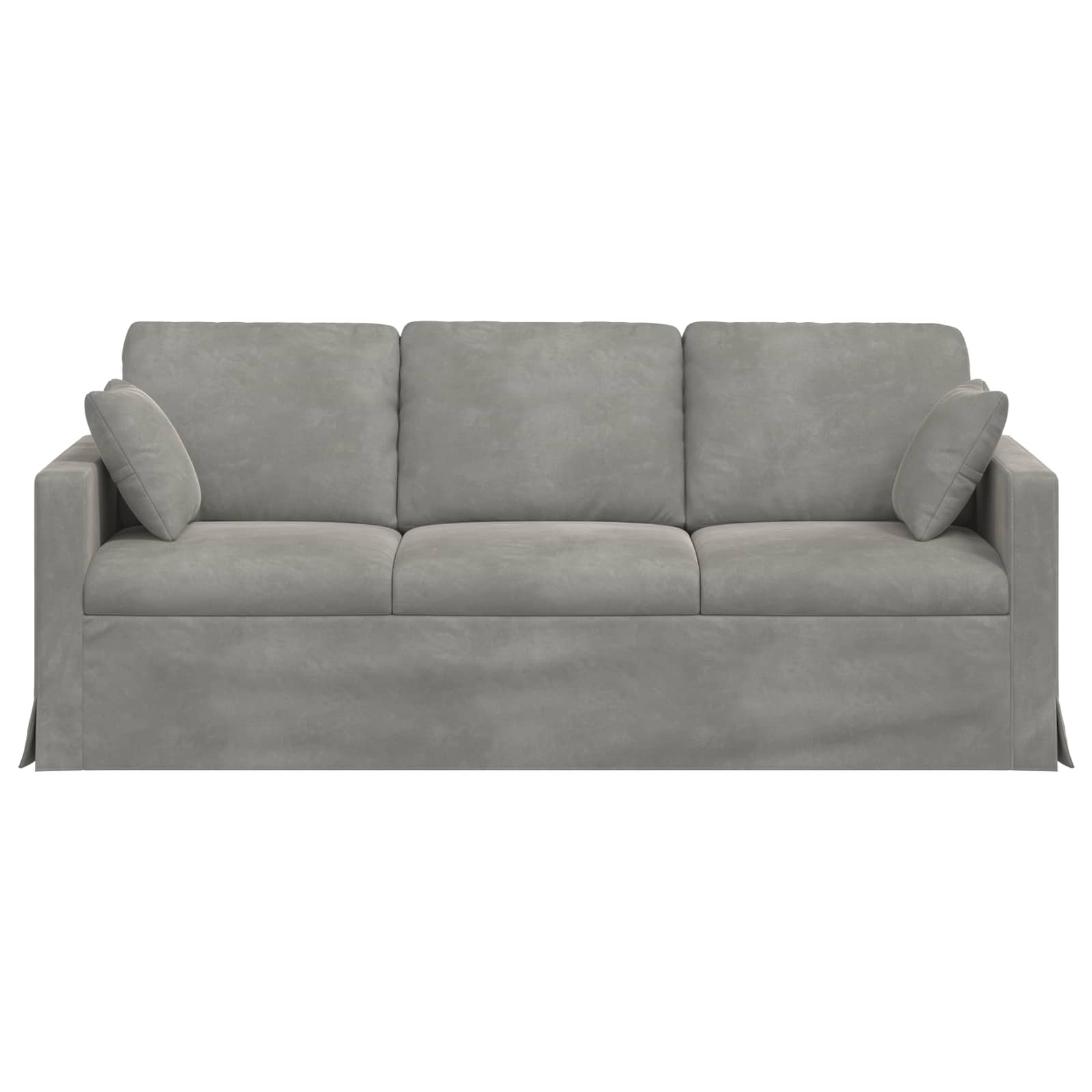 Sofa Hellgrau 198 x 78 x 80 cm Samt