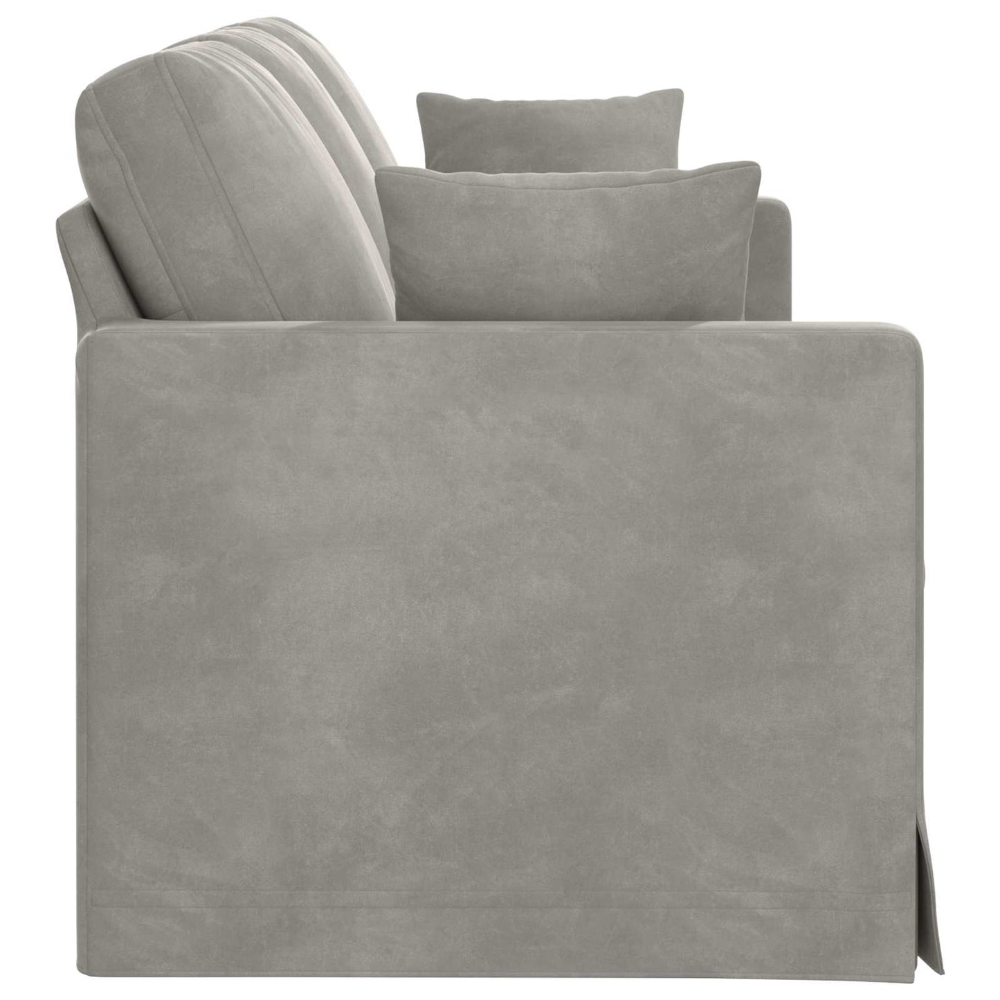 Sofa Hellgrau 198 x 78 x 80 cm Samt
