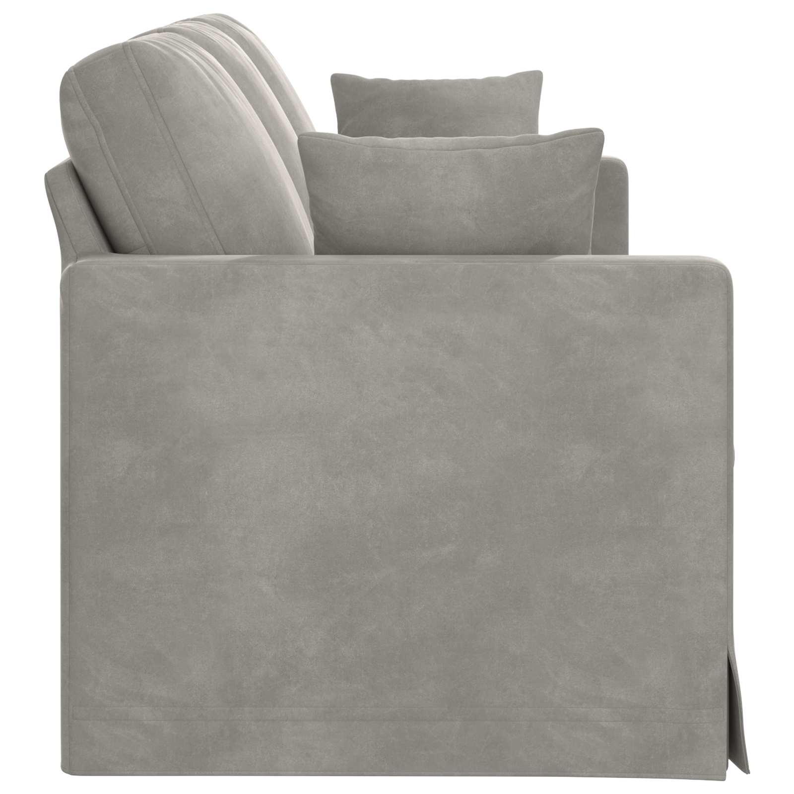 Sofa Hellgrau 198 x 78 x 80 cm Samt