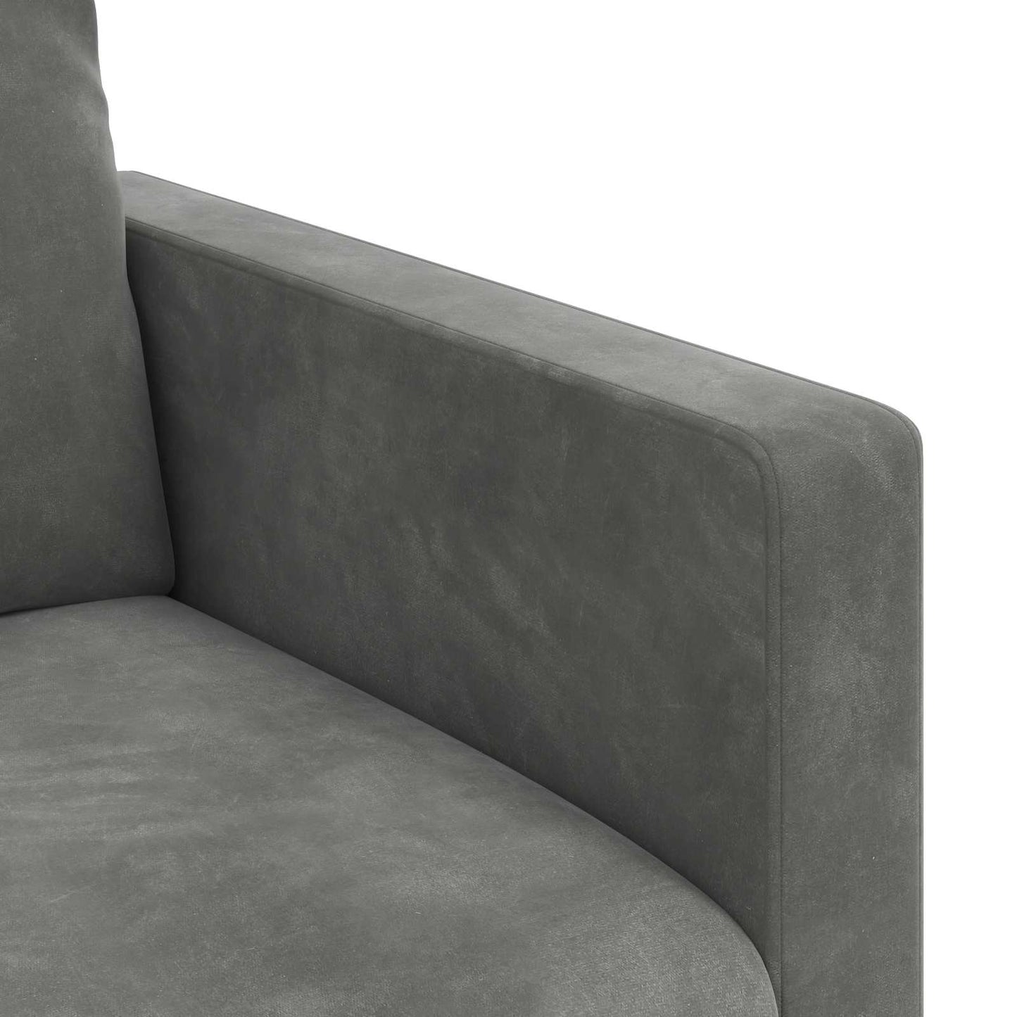 Sofa Dunkelgrau 198 x 78 x 80 cm Samt