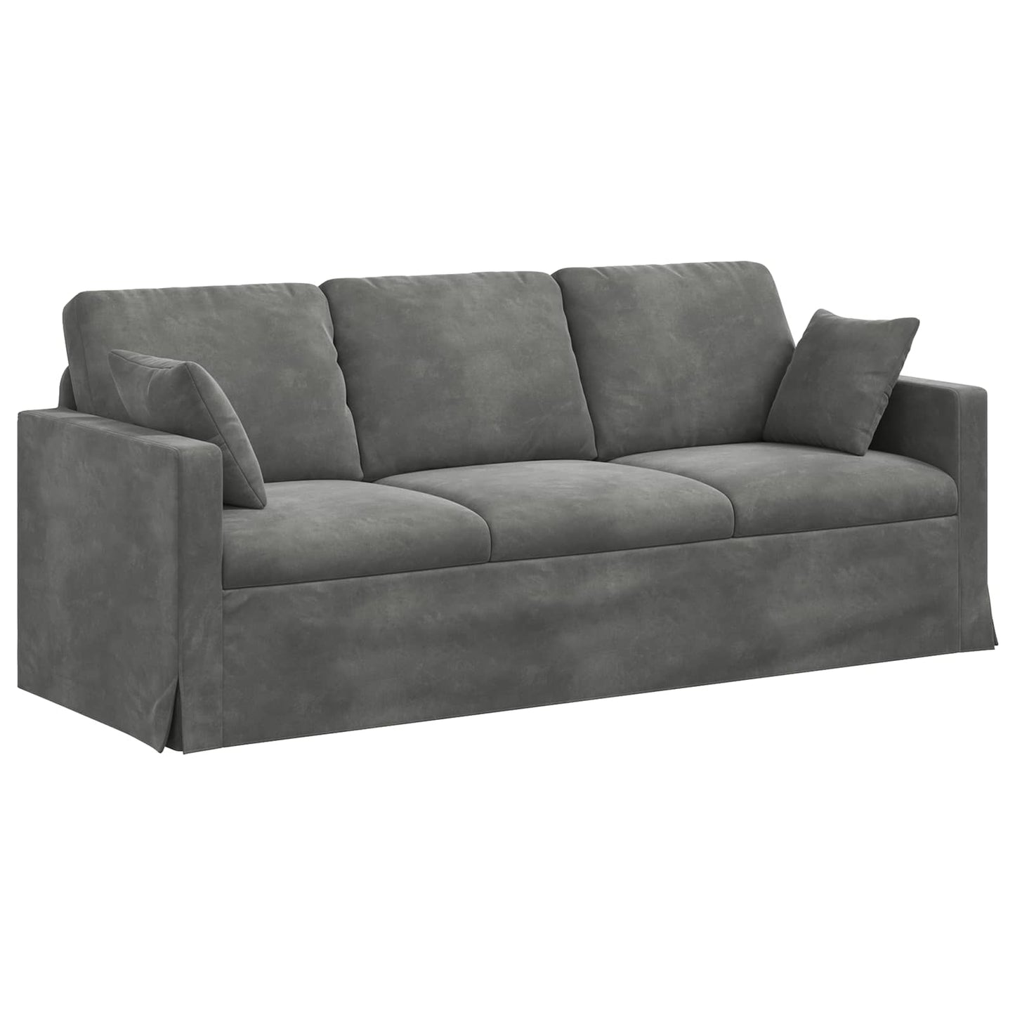 Sofa Dunkelgrau 198 x 78 x 80 cm Samt