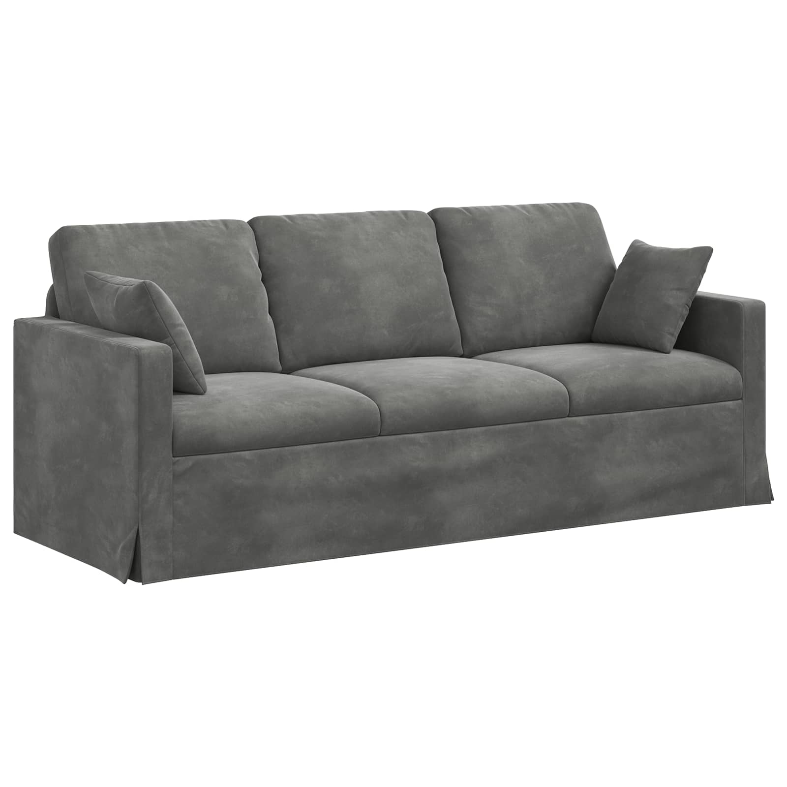 Sofa Dunkelgrau 198 x 78 x 80 cm Samt