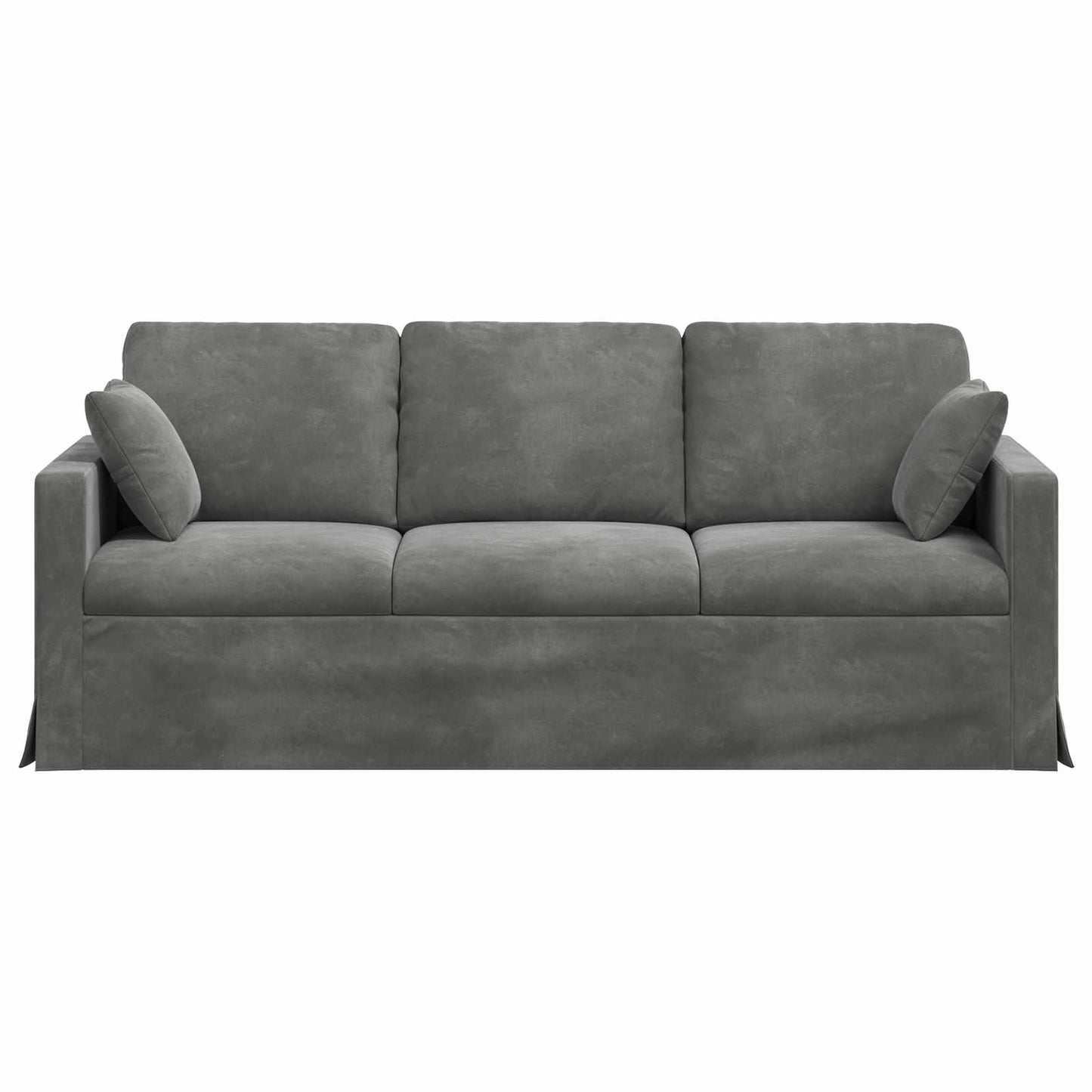 Sofa Dunkelgrau 198 x 78 x 80 cm Samt
