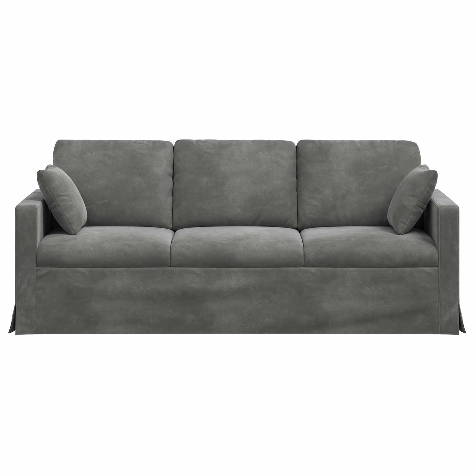 Sofa Dunkelgrau 198 x 78 x 80 cm Samt