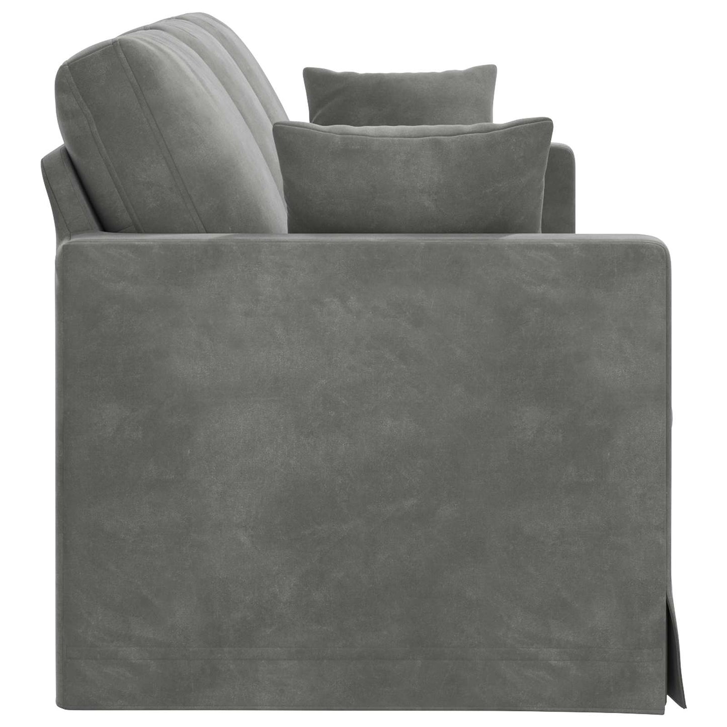 Sofa Dunkelgrau 198 x 78 x 80 cm Samt