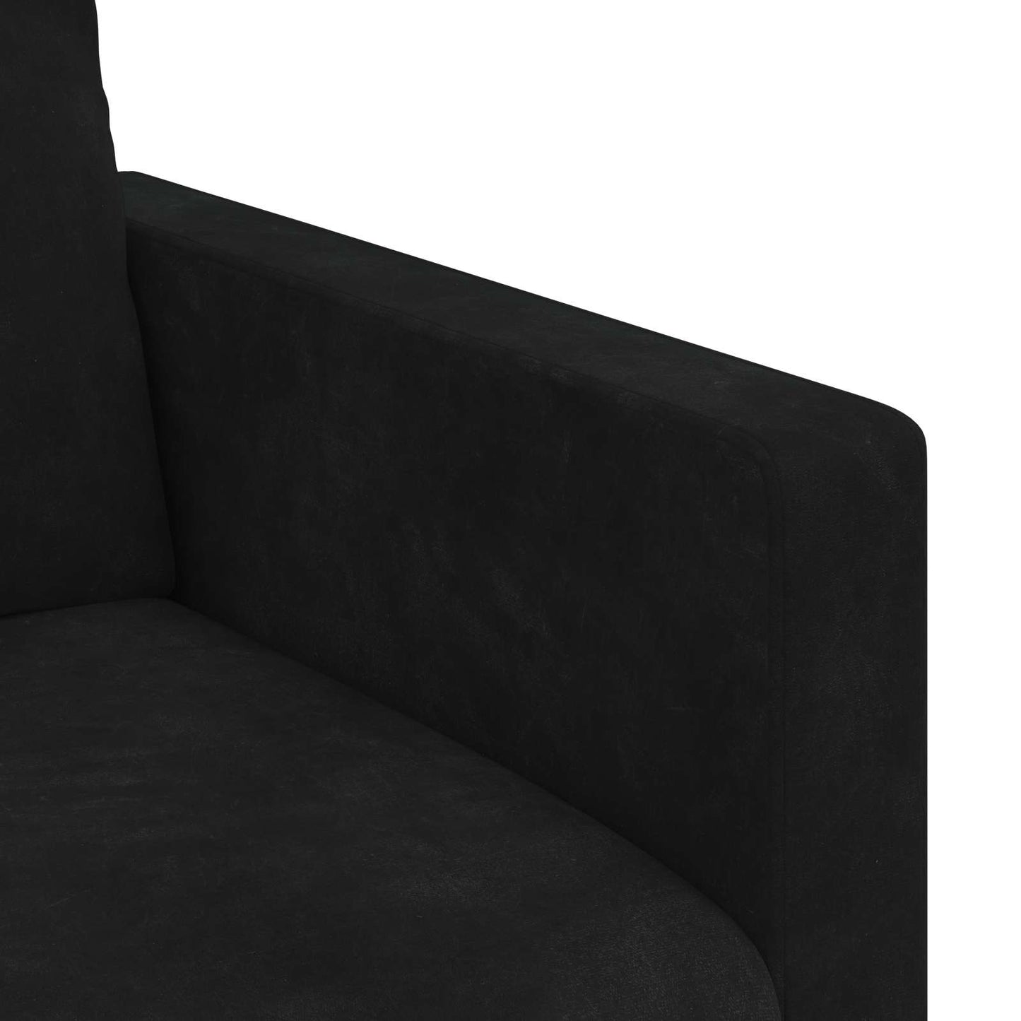 Sofa Schwarz 198 x 78 x 80 cm Samt