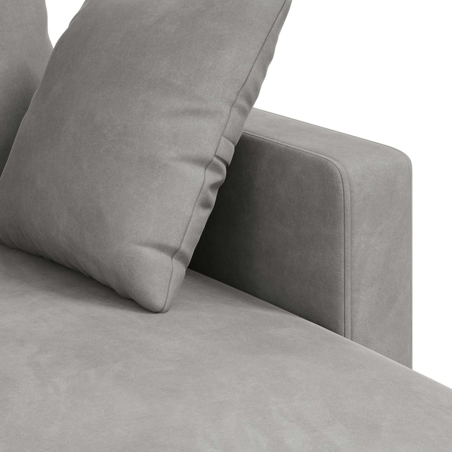 Sofa Hellgrau 178 x 134 x 80 cm Samt