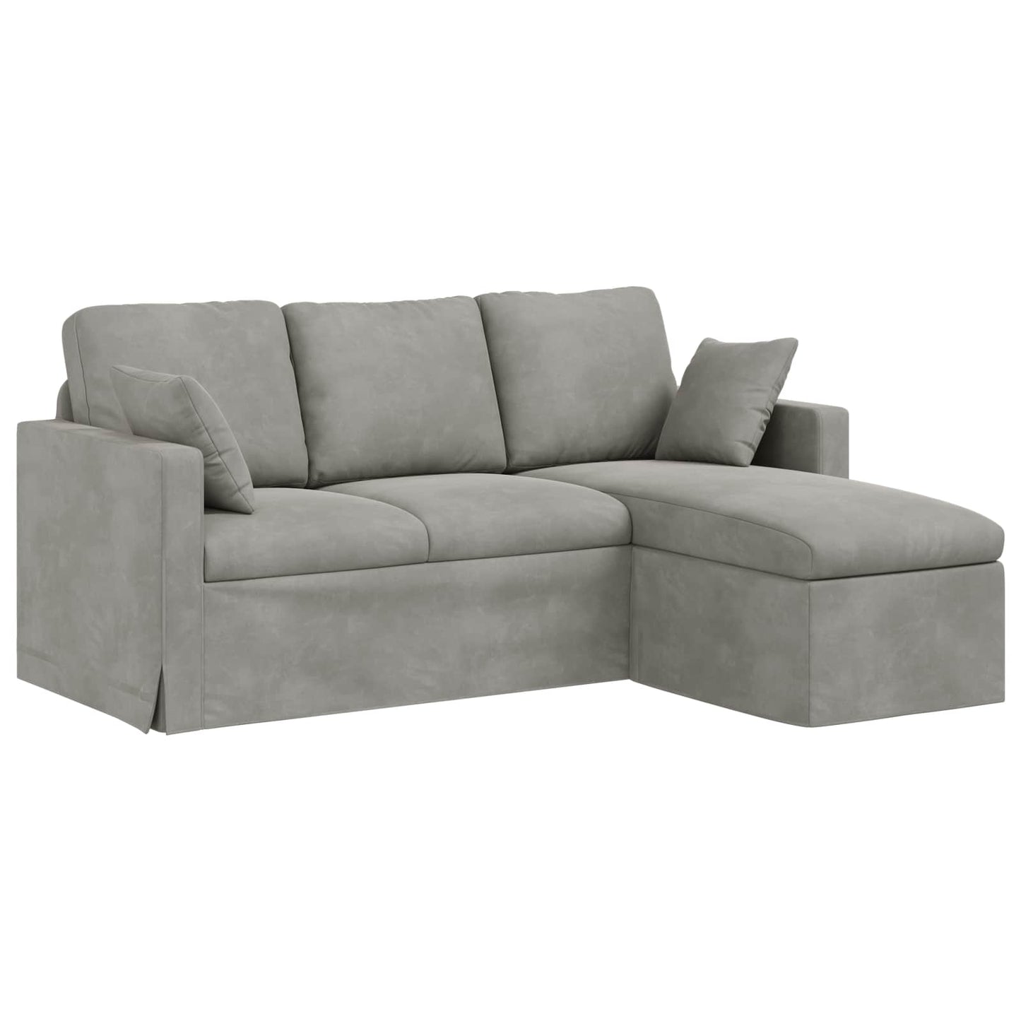 Sofa Hellgrau 178 x 134 x 80 cm Samt