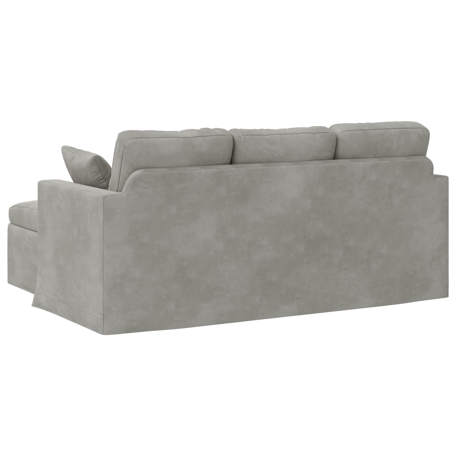 Sofa Hellgrau 178 x 134 x 80 cm Samt