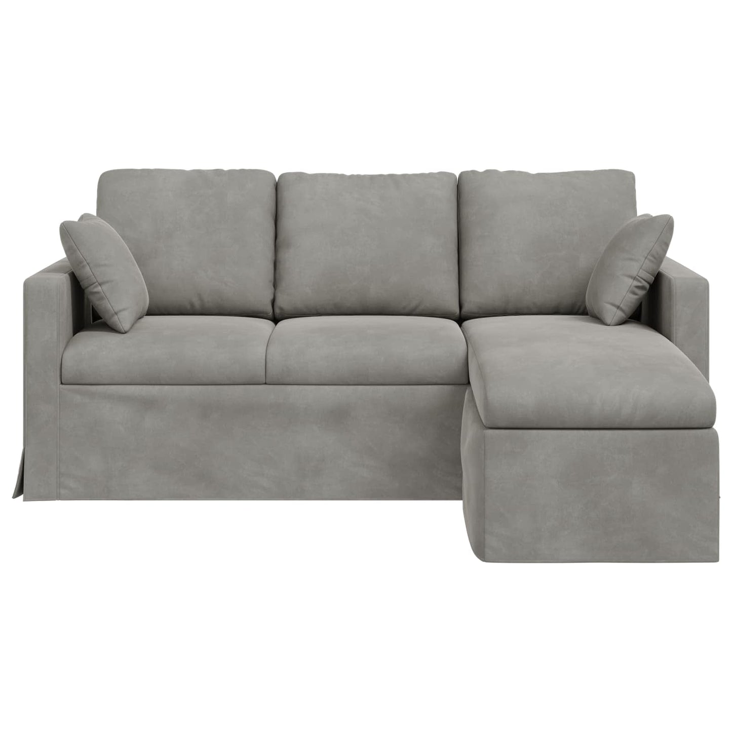 Sofa Hellgrau 178 x 134 x 80 cm Samt