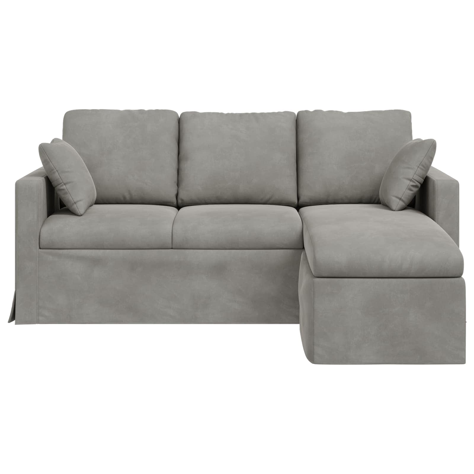 Sofa Hellgrau 178 x 134 x 80 cm Samt