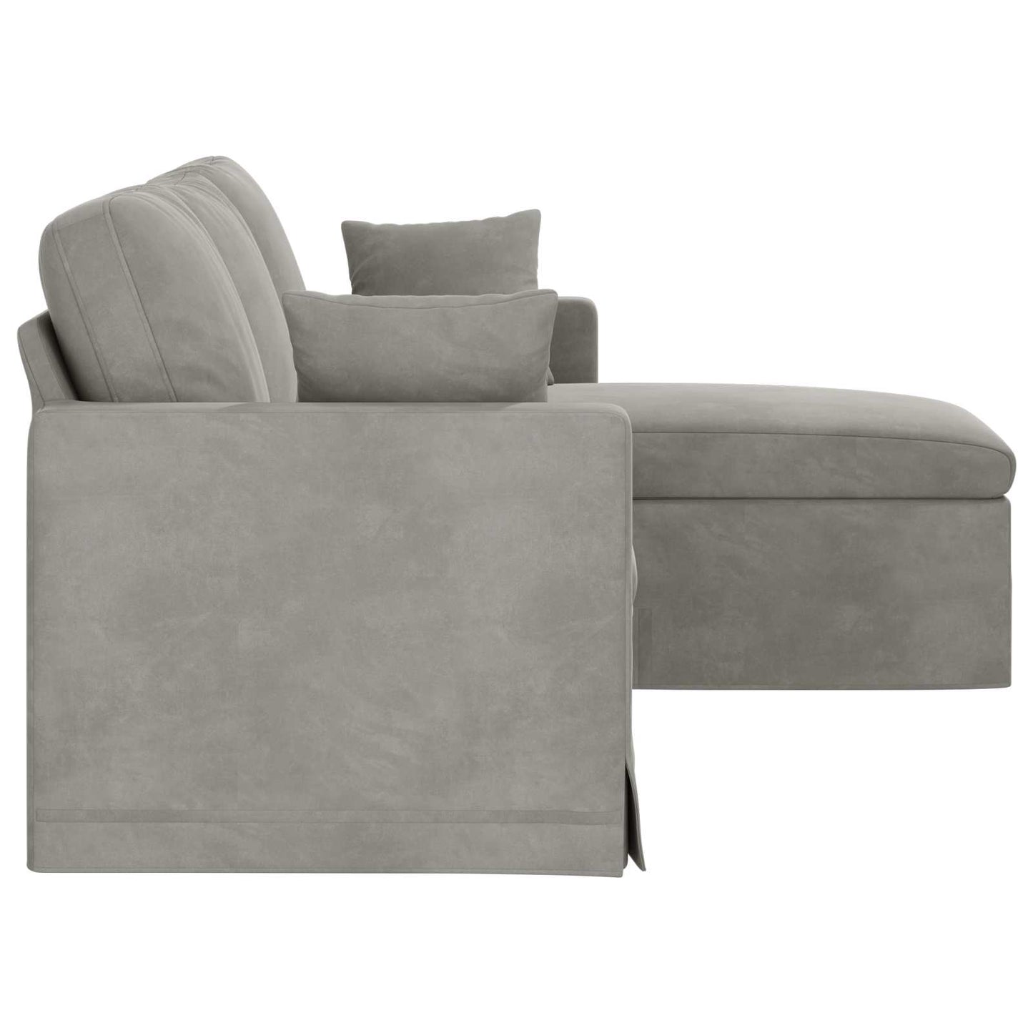 Sofa Hellgrau 178 x 134 x 80 cm Samt