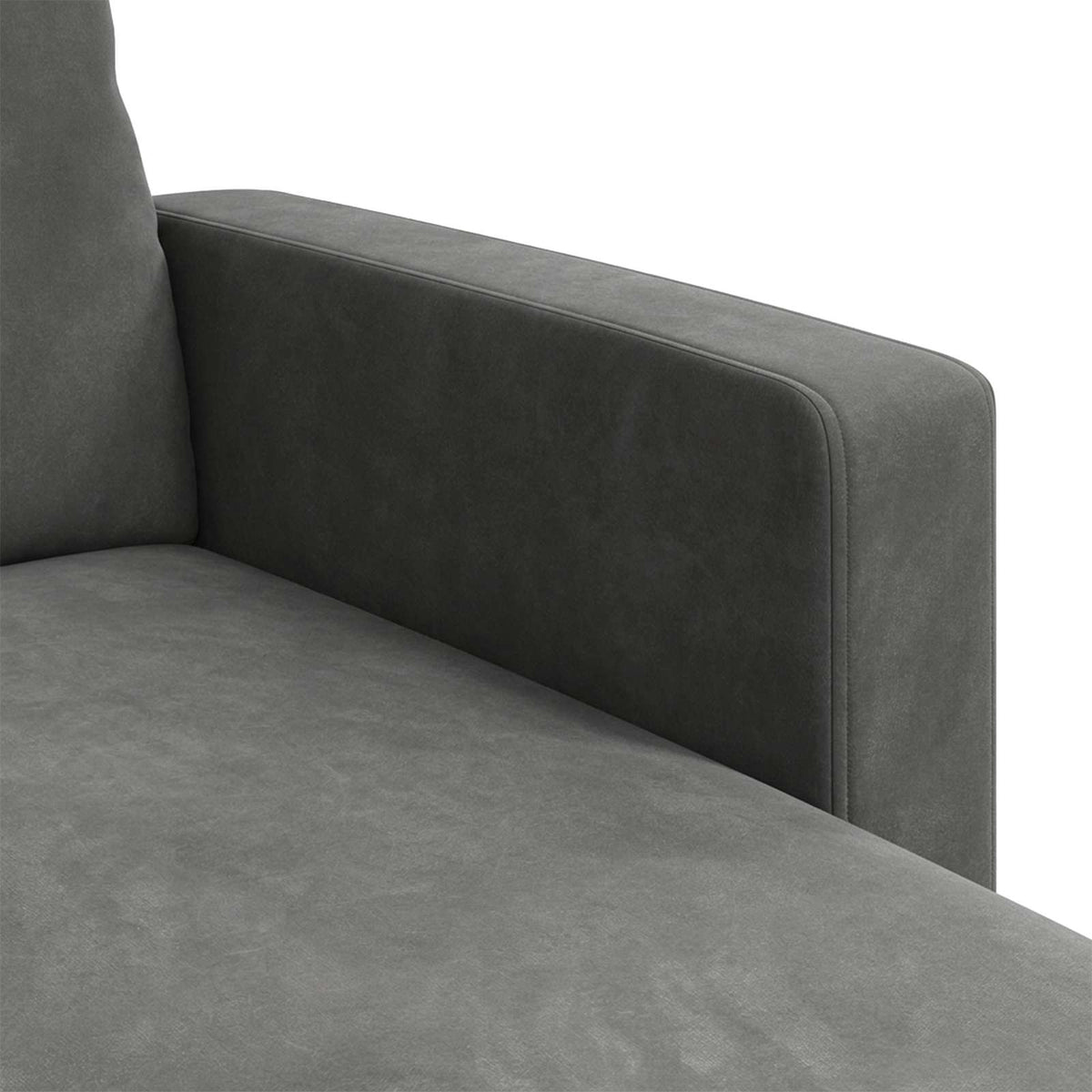 Sofa Dunkelgrau 178 x 134 x 80 cm Samt