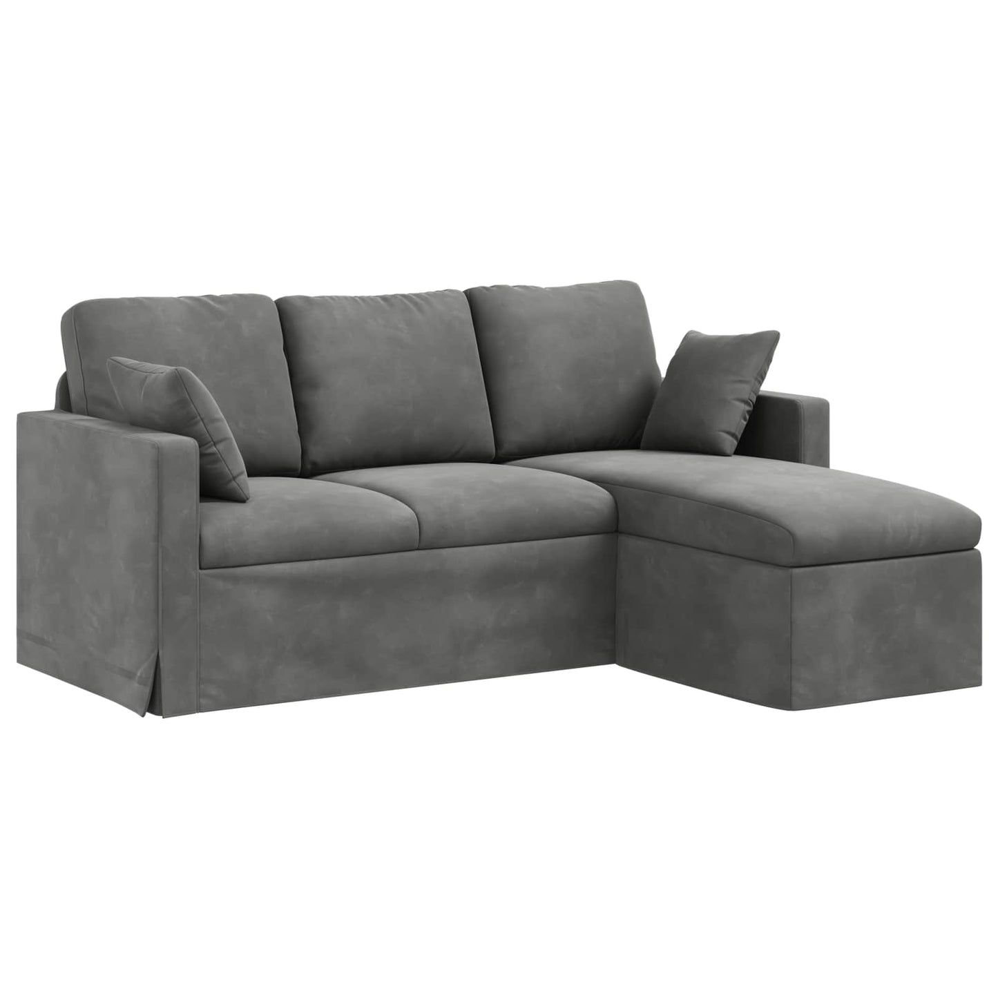 Sofa Dunkelgrau 178 x 134 x 80 cm Samt