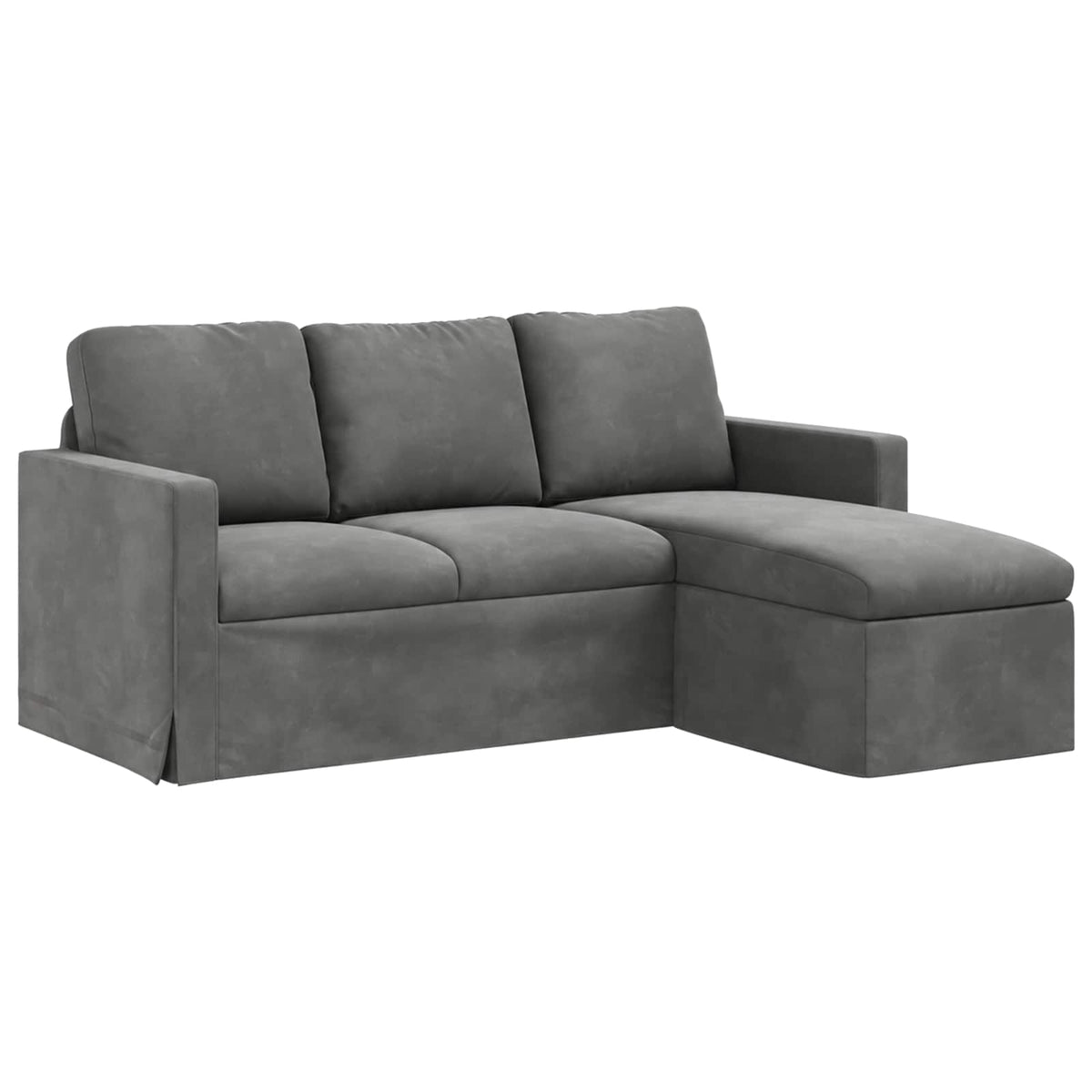 Sofa Dunkelgrau 178 x 134 x 80 cm Samt