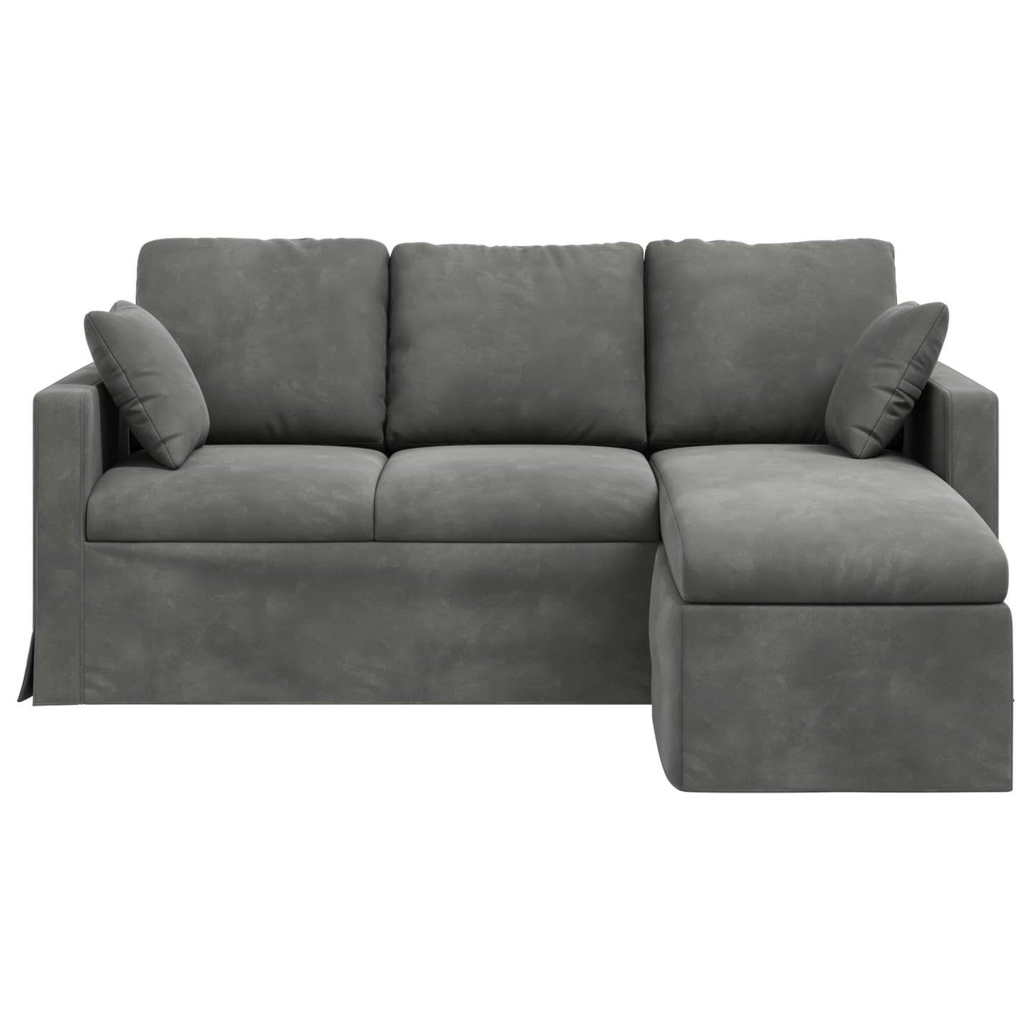 Sofa Dunkelgrau 178 x 134 x 80 cm Samt