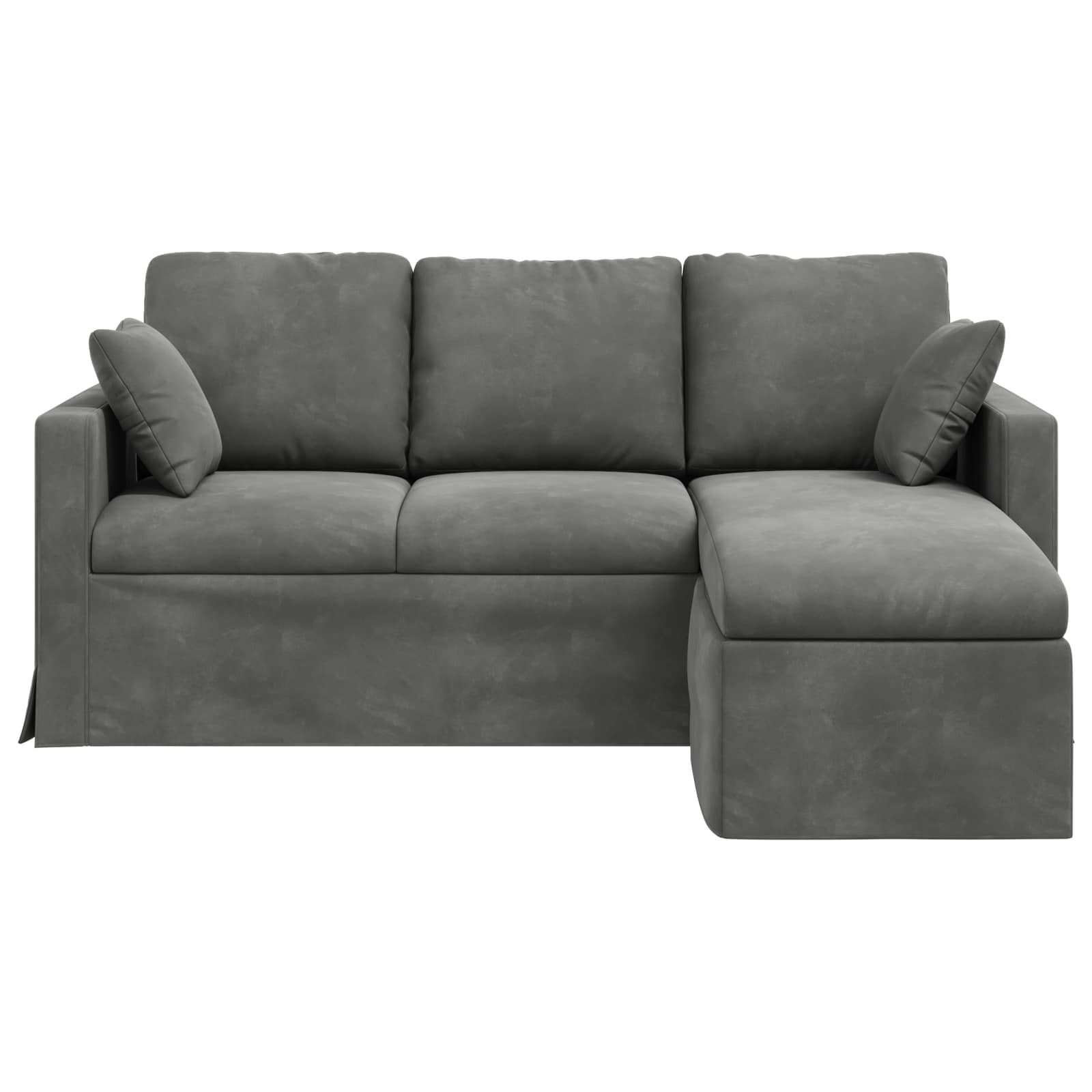 Sofa Dunkelgrau 178 x 134 x 80 cm Samt