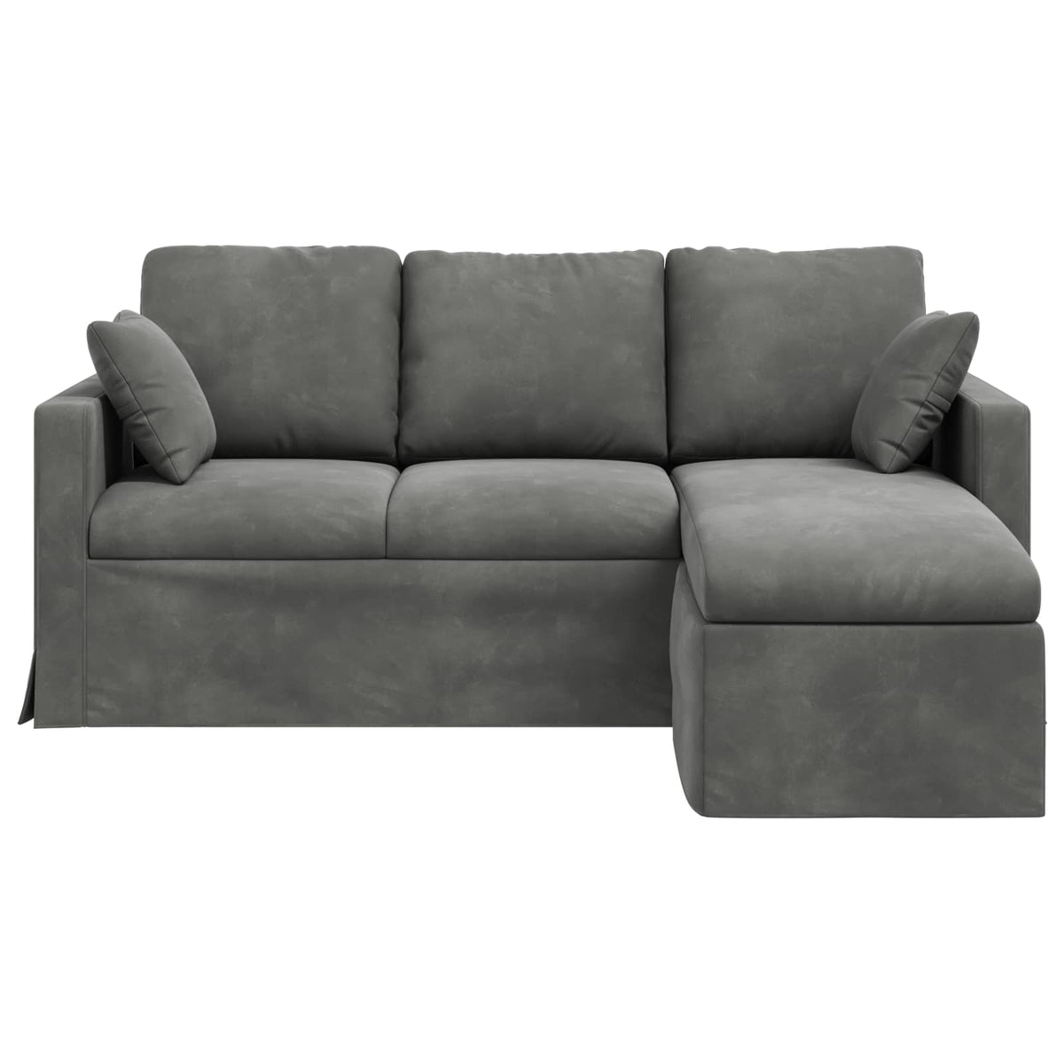 Sofa Dunkelgrau 178 x 134 x 80 cm Samt