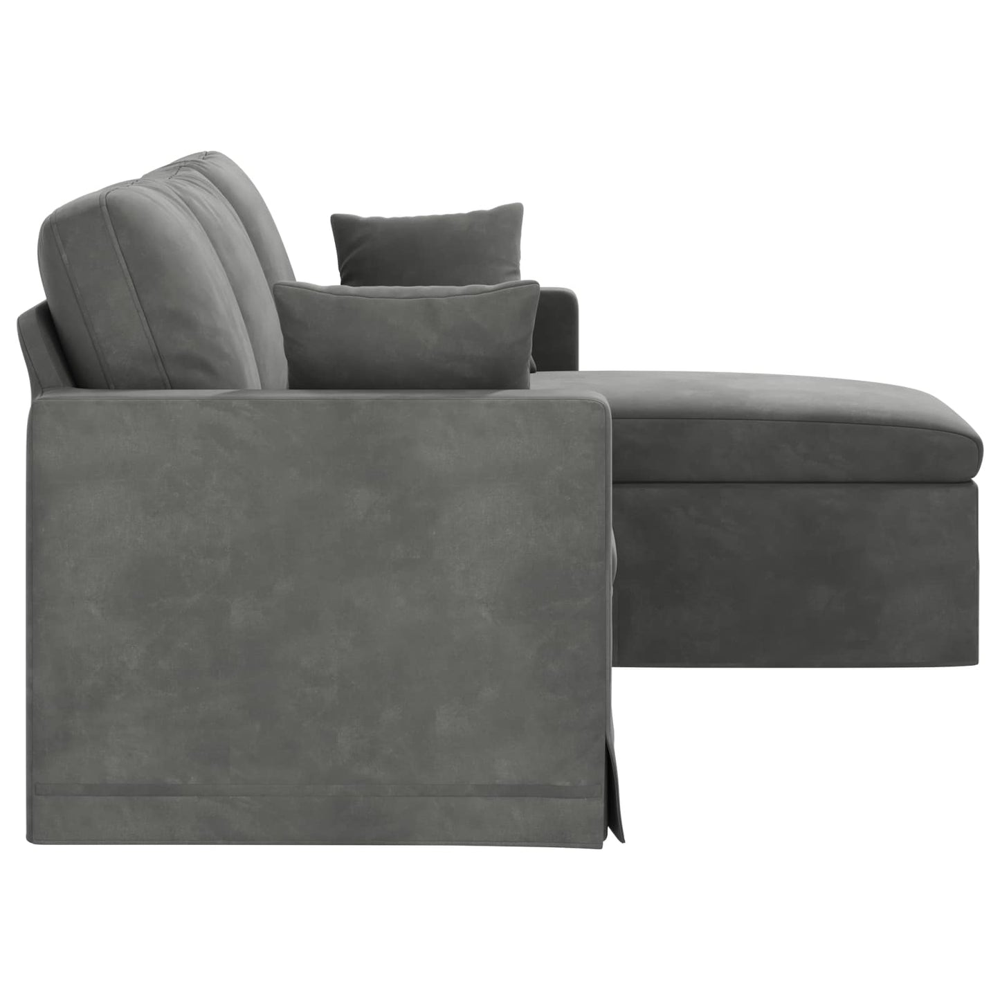 Sofa Dunkelgrau 178 x 134 x 80 cm Samt
