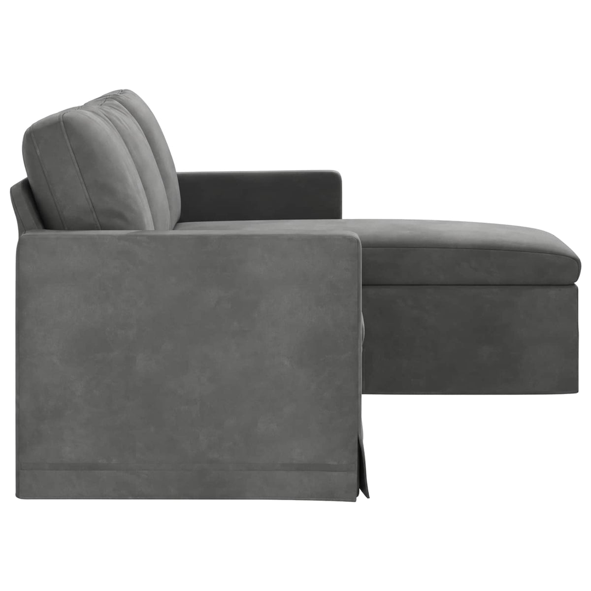 Sofa Dunkelgrau 178 x 134 x 80 cm Samt
