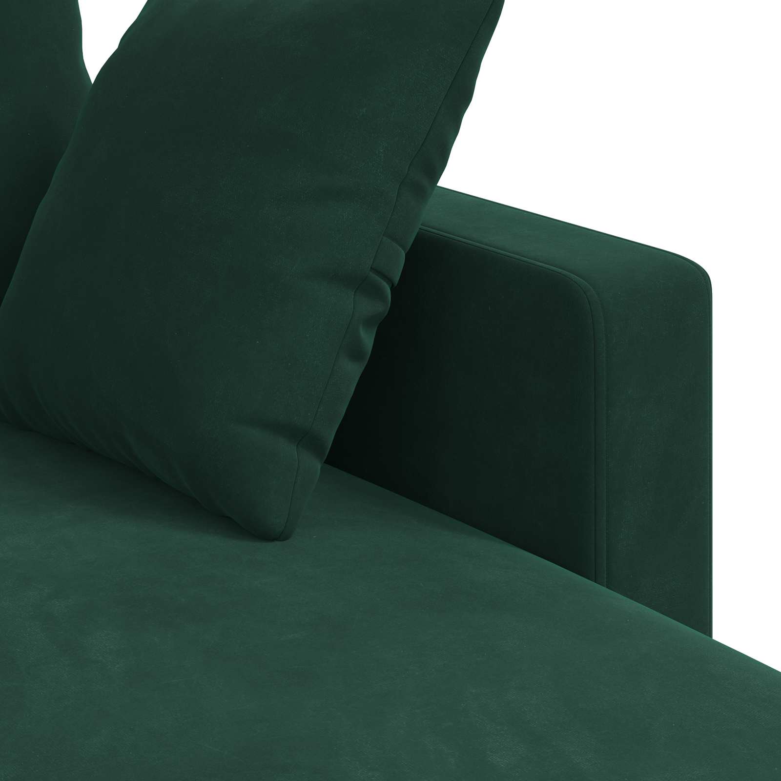 Sofa Dunkelgrün 178 x 134 x 80 cm Samt