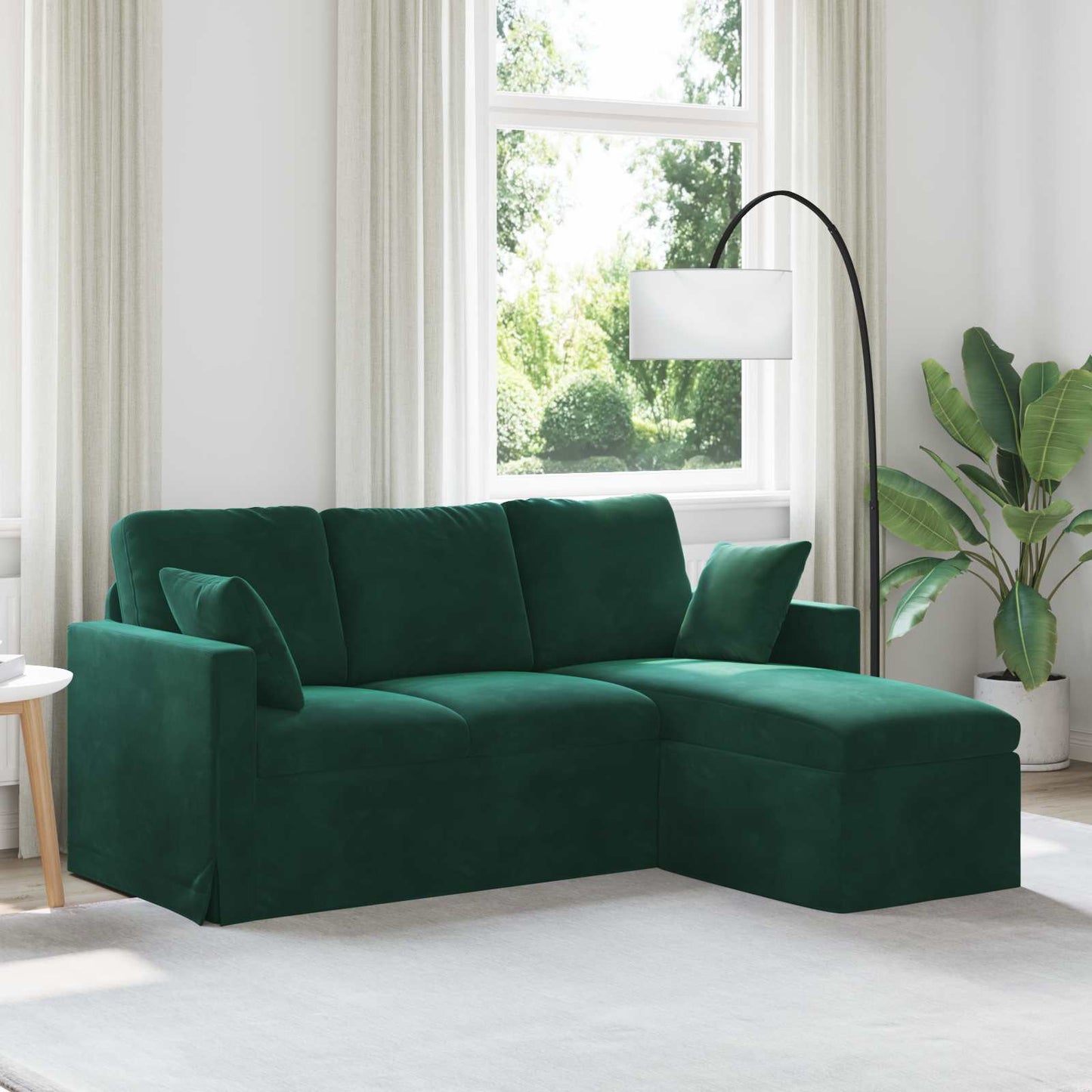 Sofa Dunkelgrün 178 x 134 x 80 cm Samt