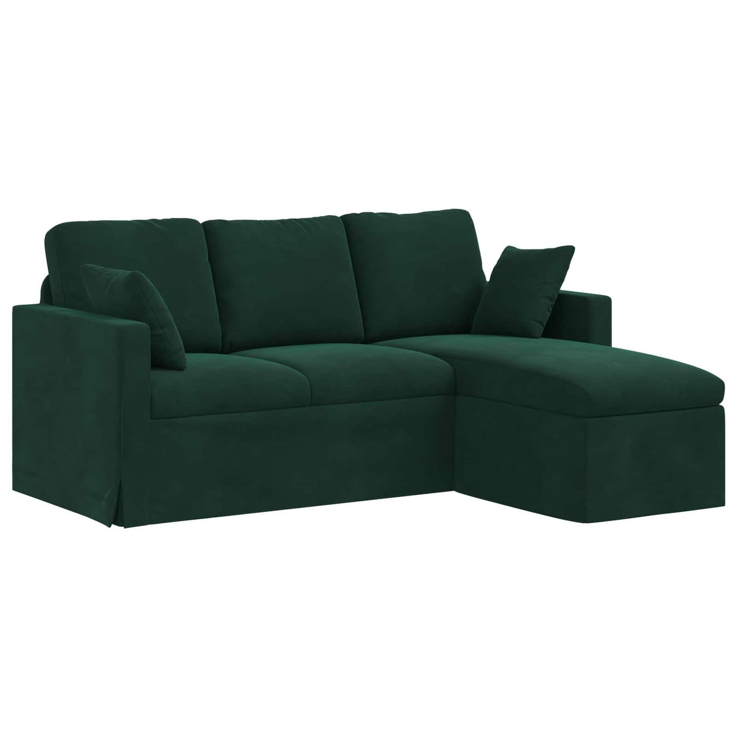 Sofa Dunkelgrün 178 x 134 x 80 cm Samt