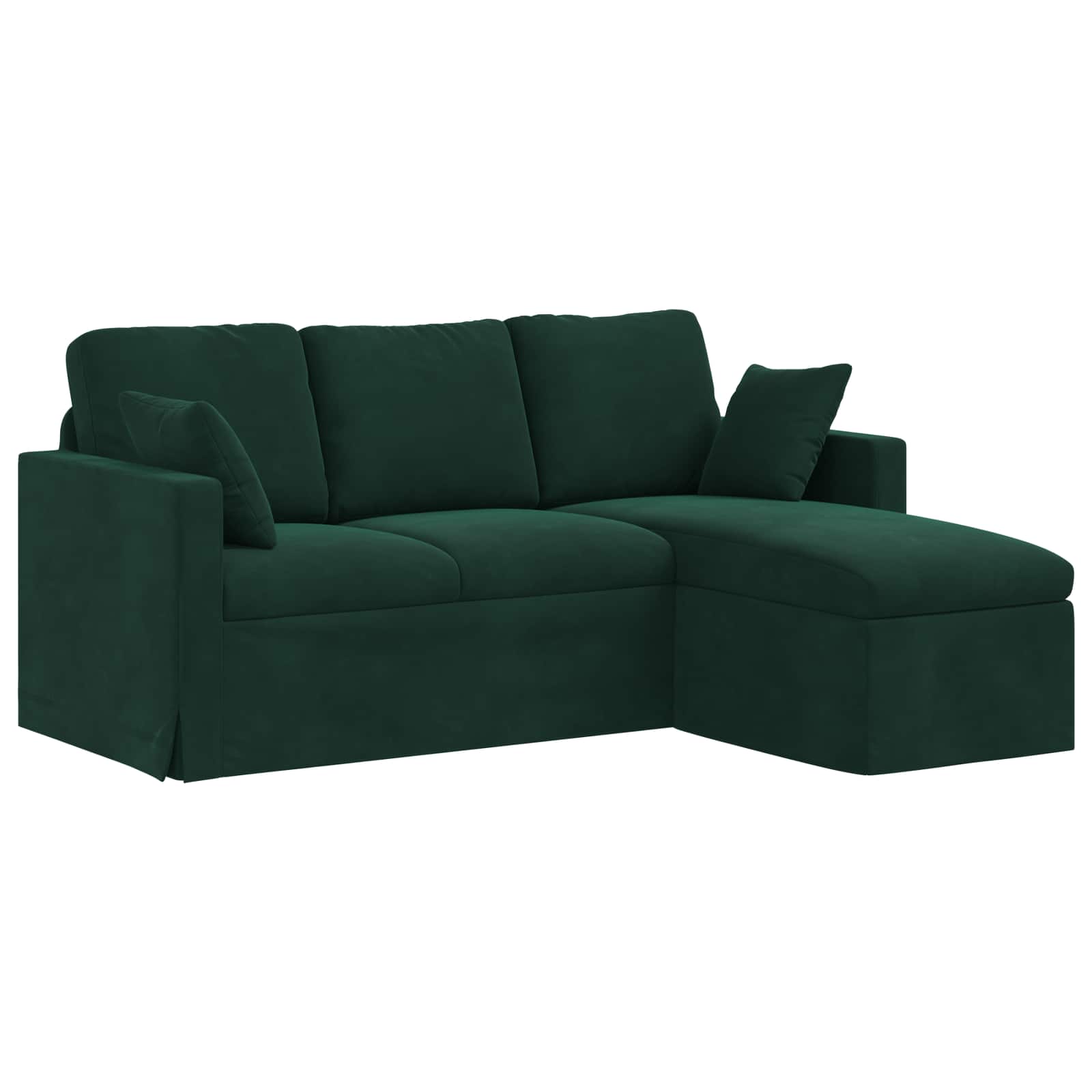 Sofa Dunkelgrün 178 x 134 x 80 cm Samt