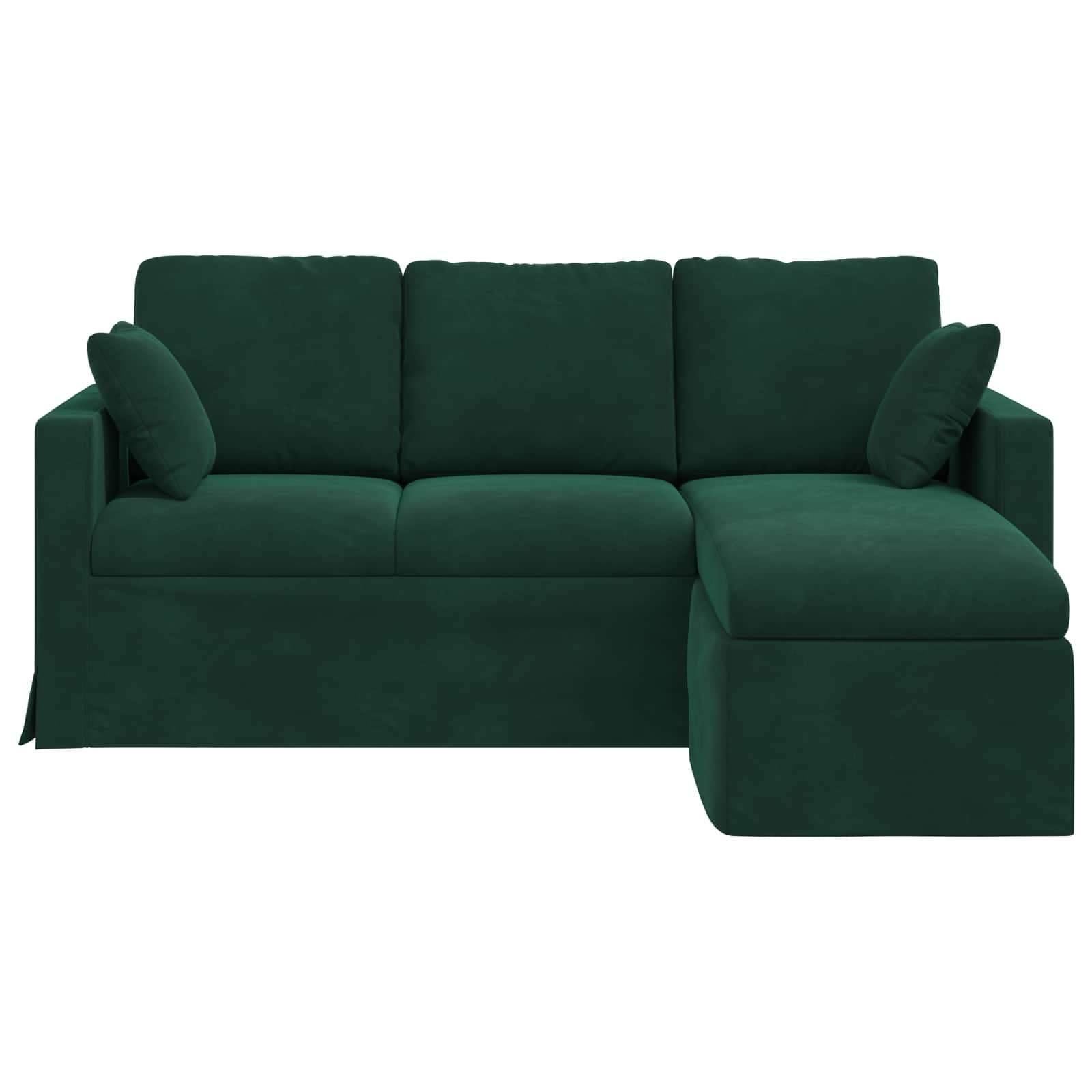 Sofa Dunkelgrün 178 x 134 x 80 cm Samt