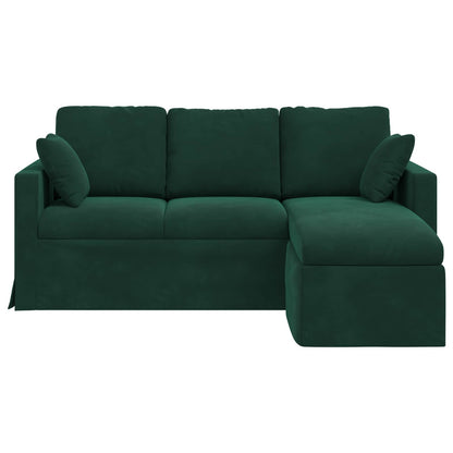 Sofa Dunkelgrün 178 x 134 x 80 cm Samt