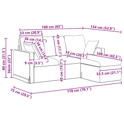 Sofa Dunkelgrün 178 x 134 x 80 cm Samt