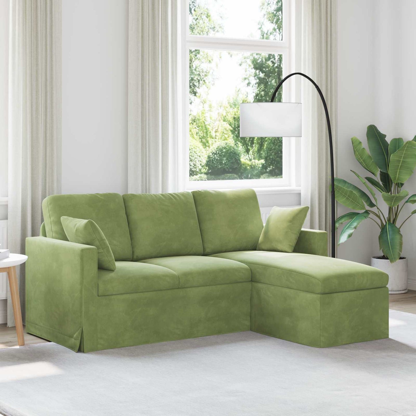 Sofa Hellgrün 178 x 134 x 80 cm Samt