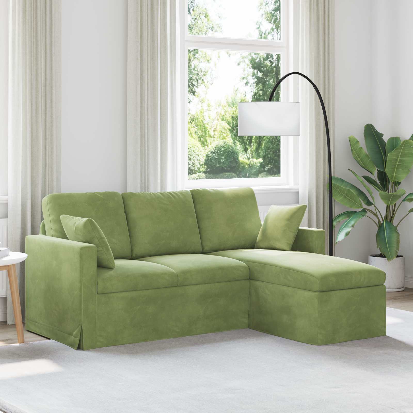 Sofa Hellgrün 178 x 134 x 80 cm Samt