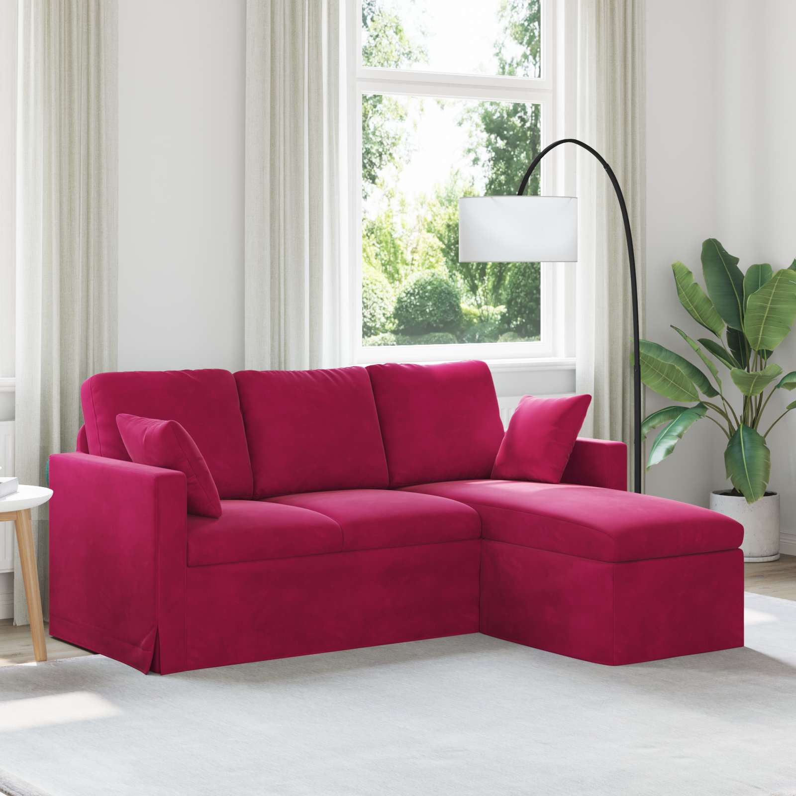 Sofa Weinrot 178 x 134 x 80 cm Samt