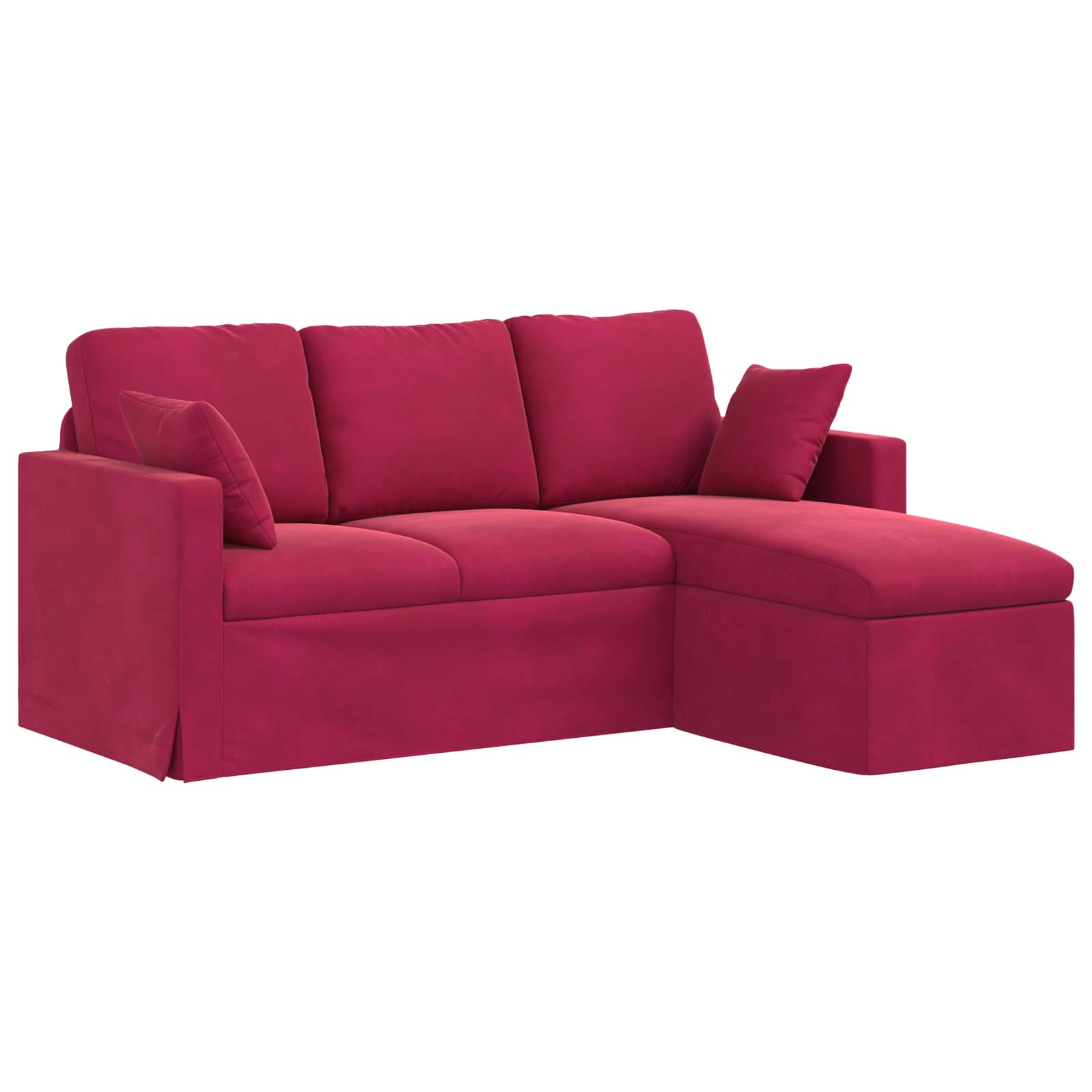 Sofa Weinrot 178 x 134 x 80 cm Samt