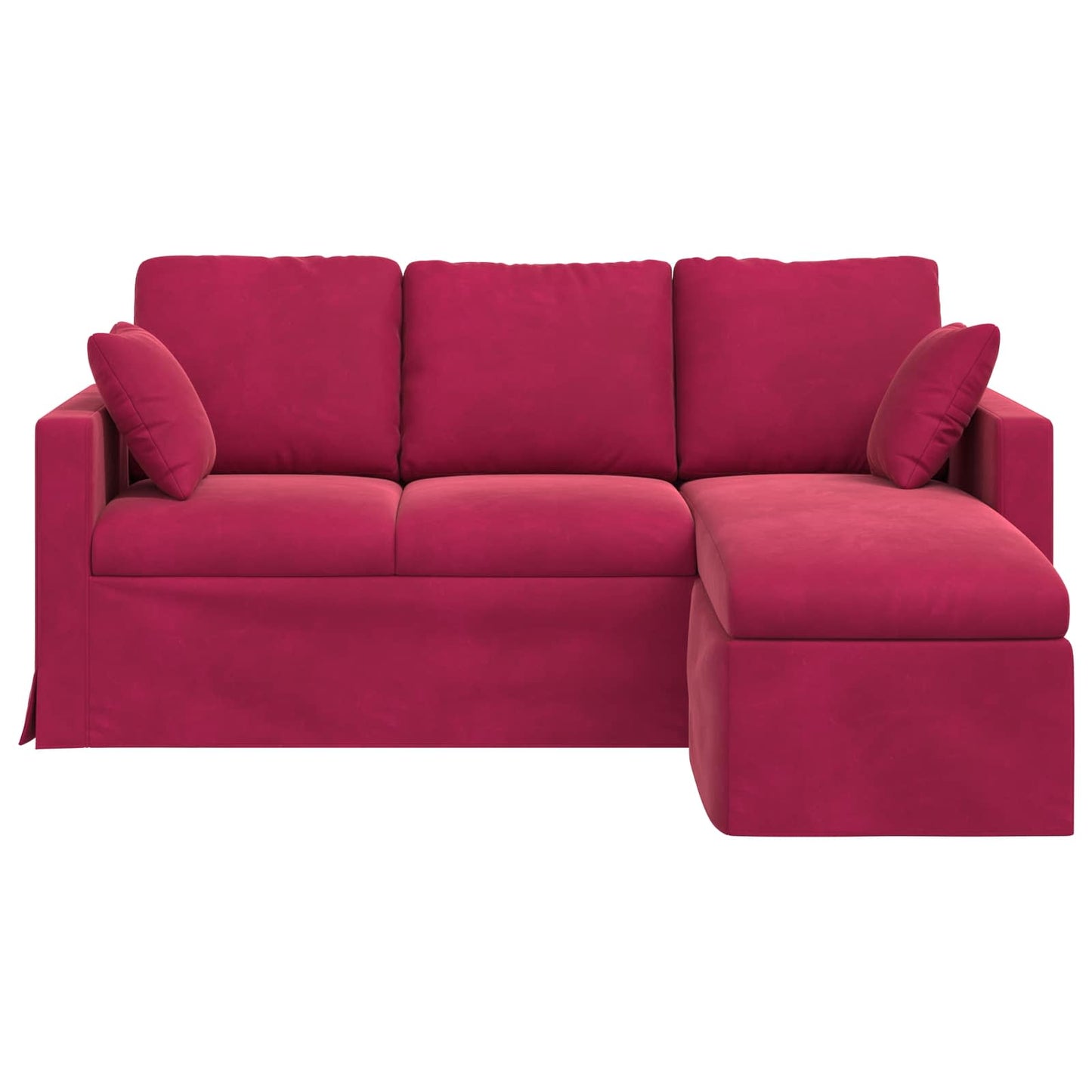 Sofa Weinrot 178 x 134 x 80 cm Samt