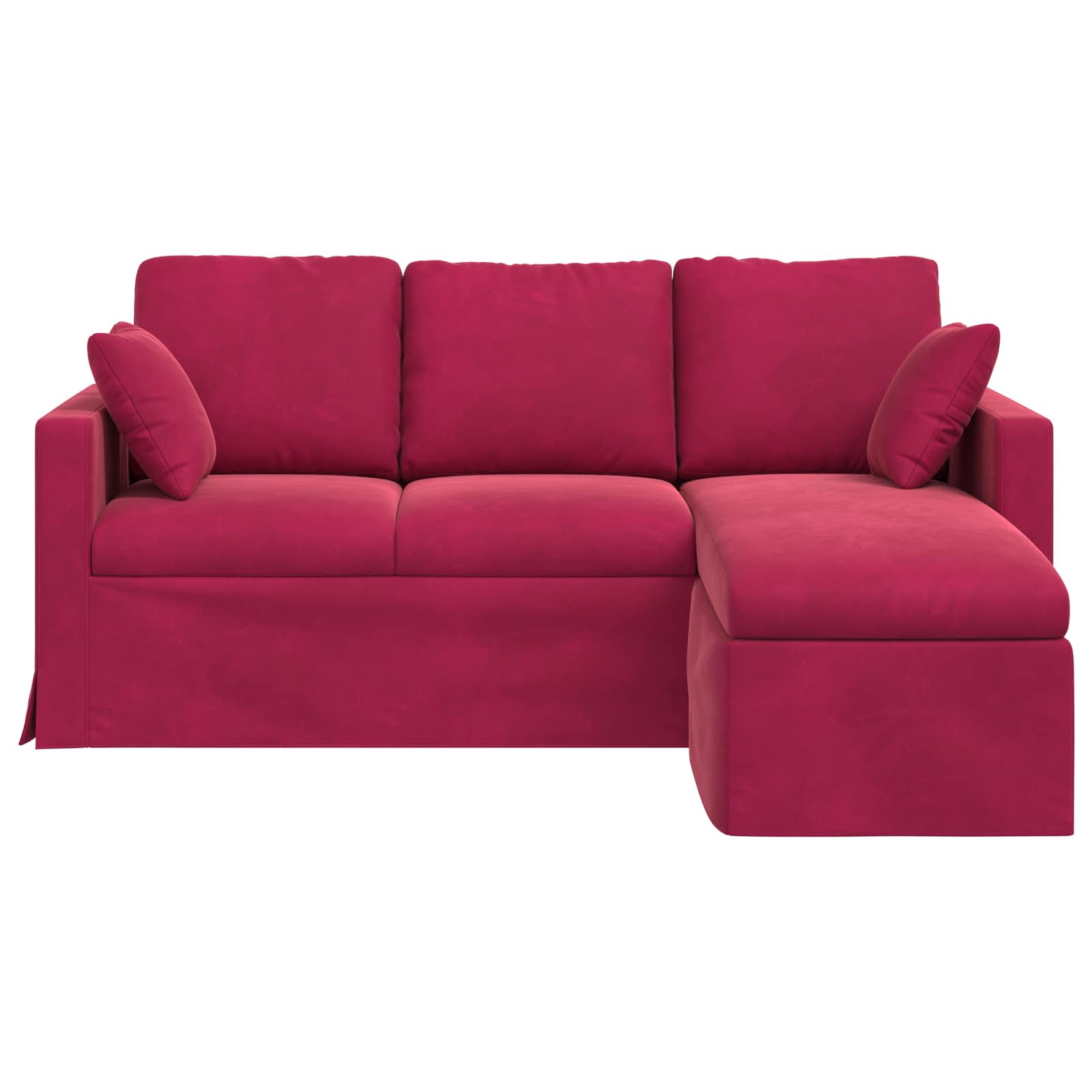 Sofa Weinrot 178 x 134 x 80 cm Samt