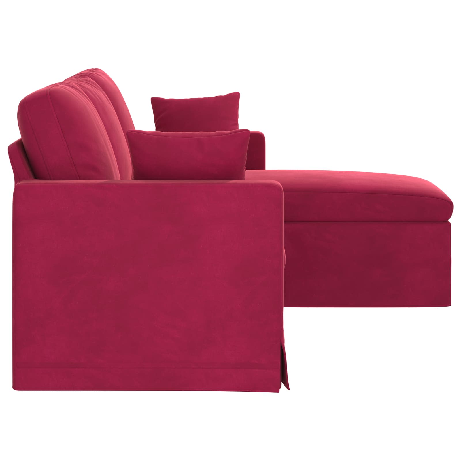 Sofa Weinrot 178 x 134 x 80 cm Samt