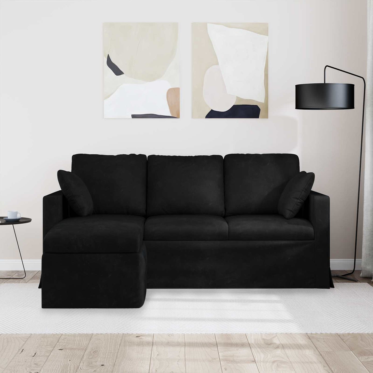 Sofa Schwarz 178 x 134 x 80 cm Samt