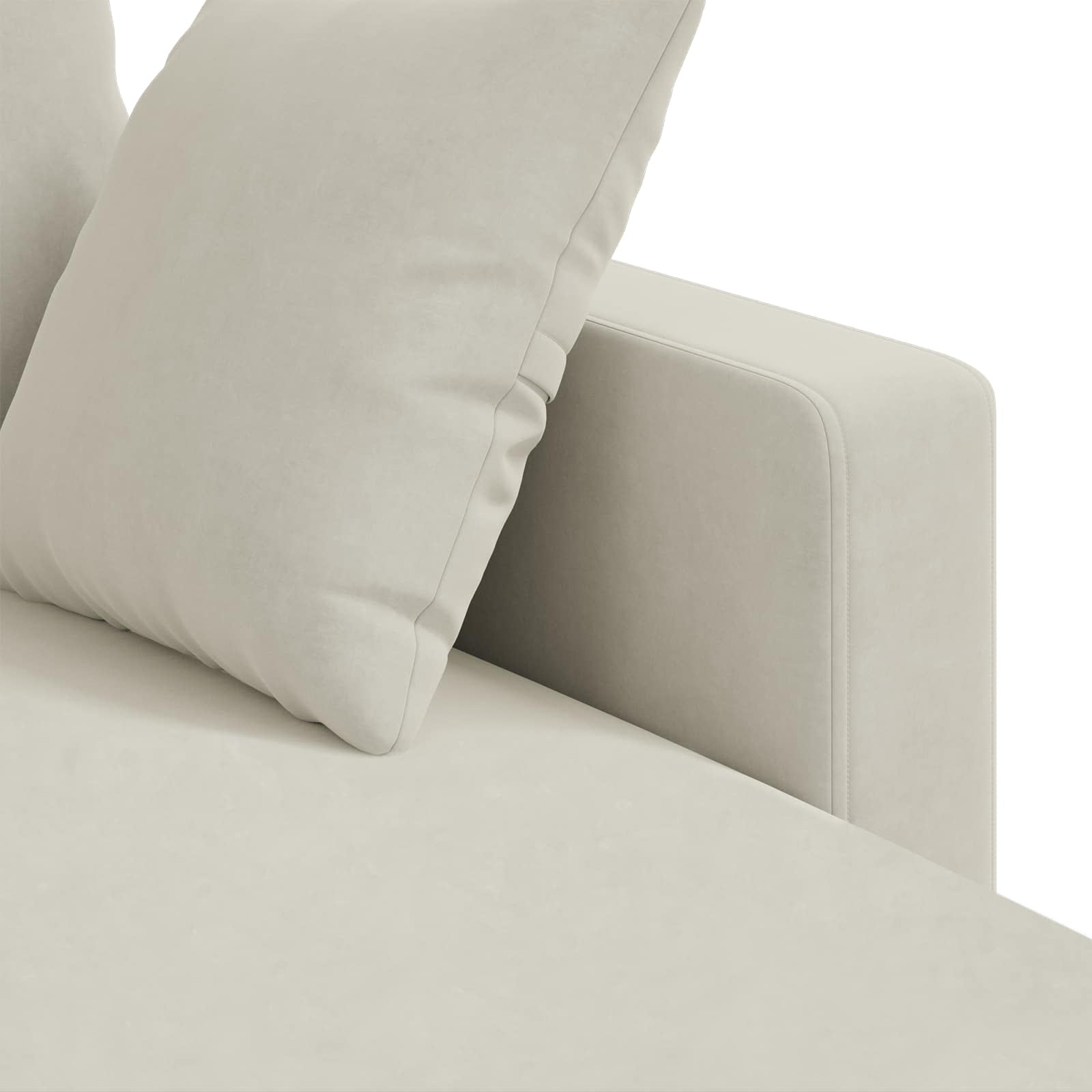 Sofa Creme 178 x 134 x 80 cm Samt