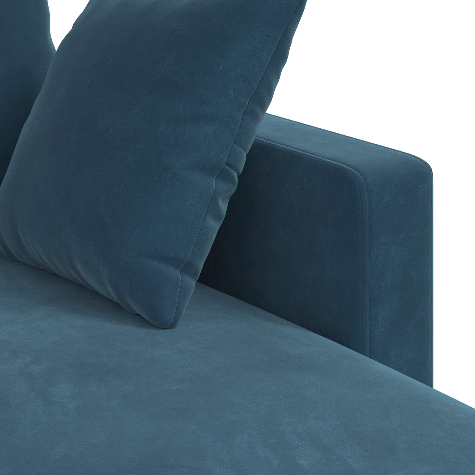 Sofa Blau 178 x 134 x 80 cm Samt