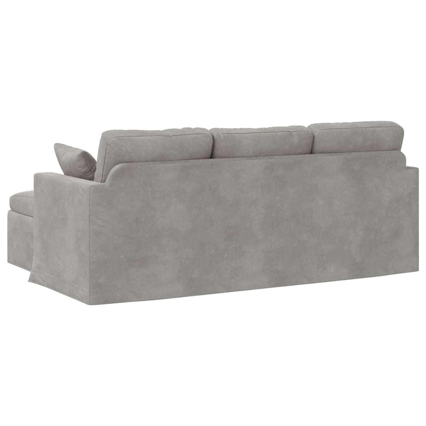 Sofa Hellgrau 198 x 134 x 80 cm Samt